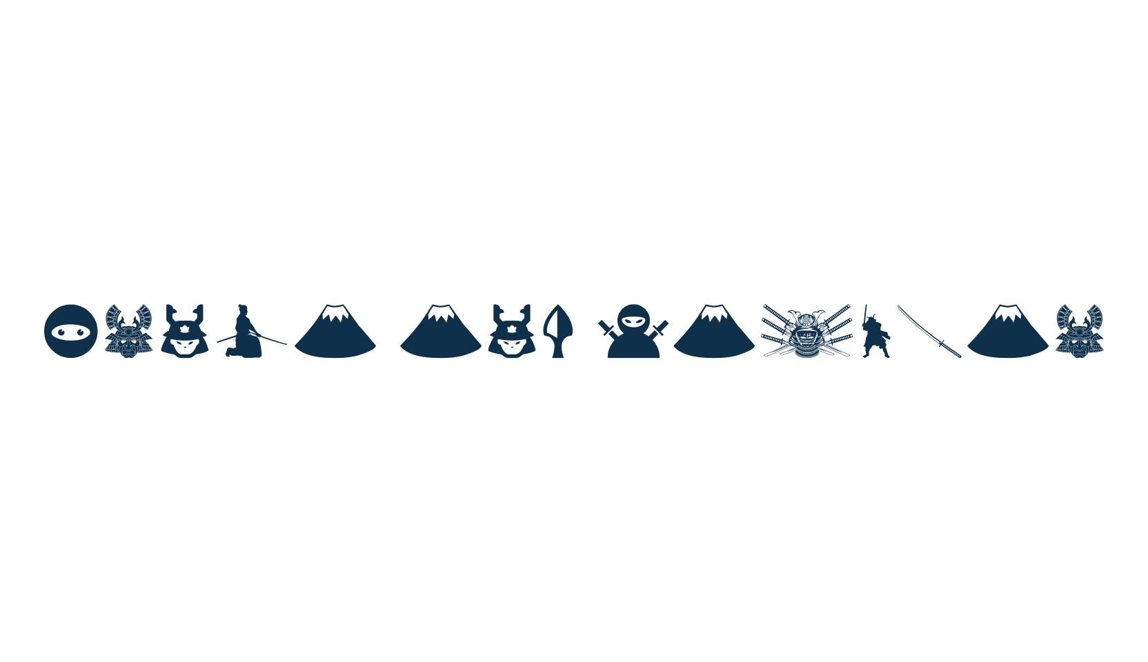 Ninja and Samurai, fancy decorative font preview