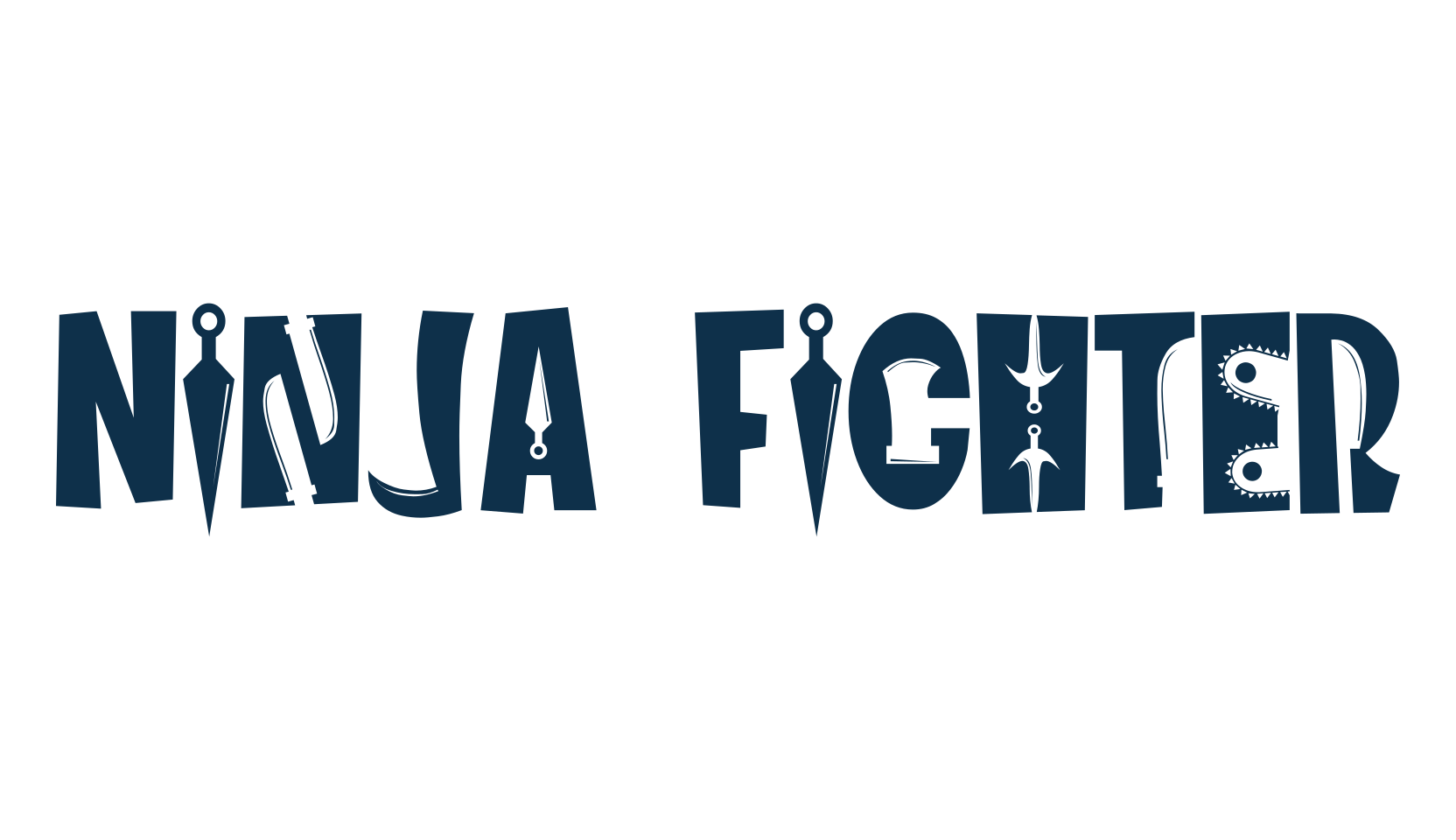 Ninja Fighter, decorative font preview