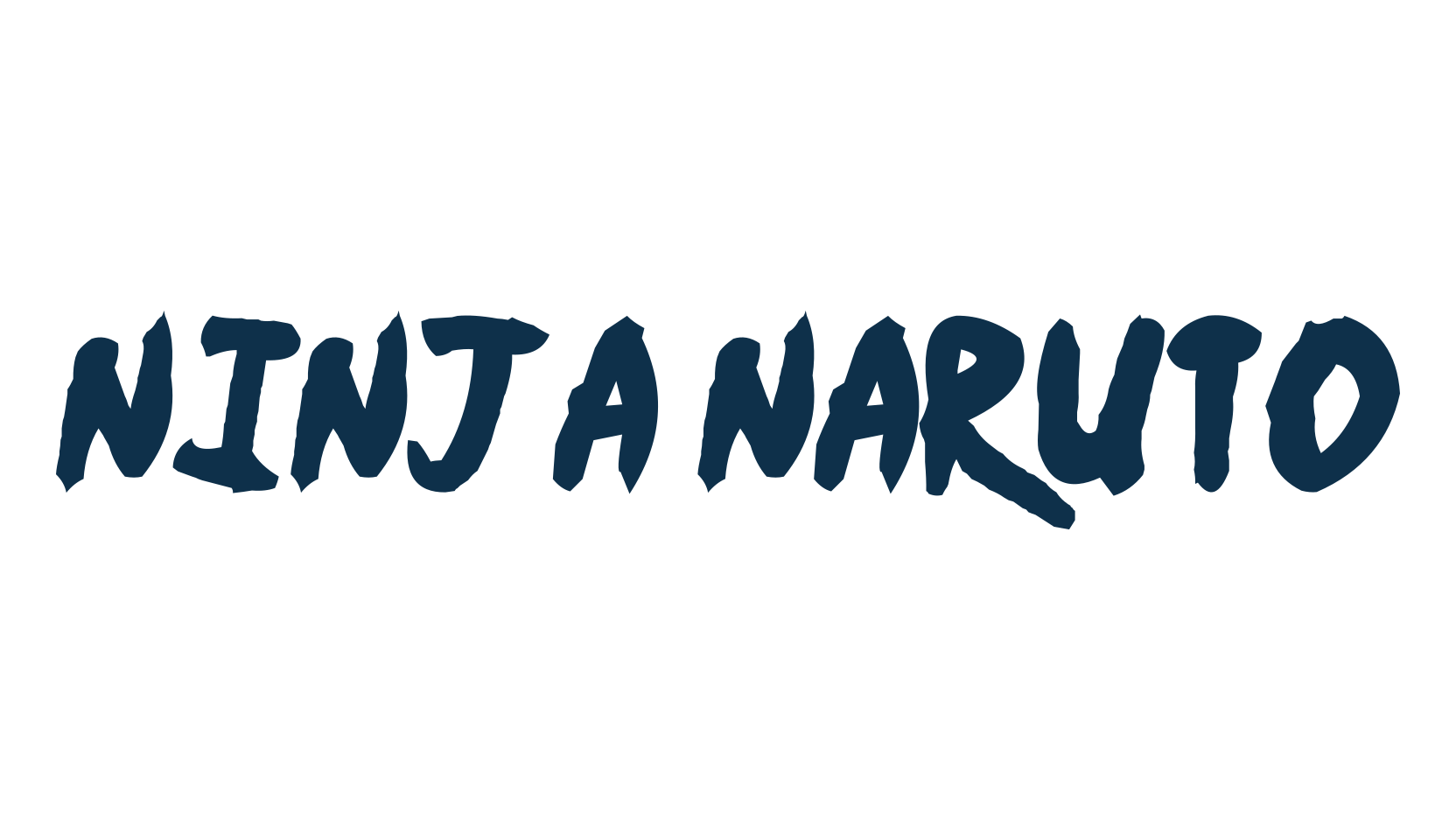 Ninja Naruto, script brush fancy decorative calligraphy font preview