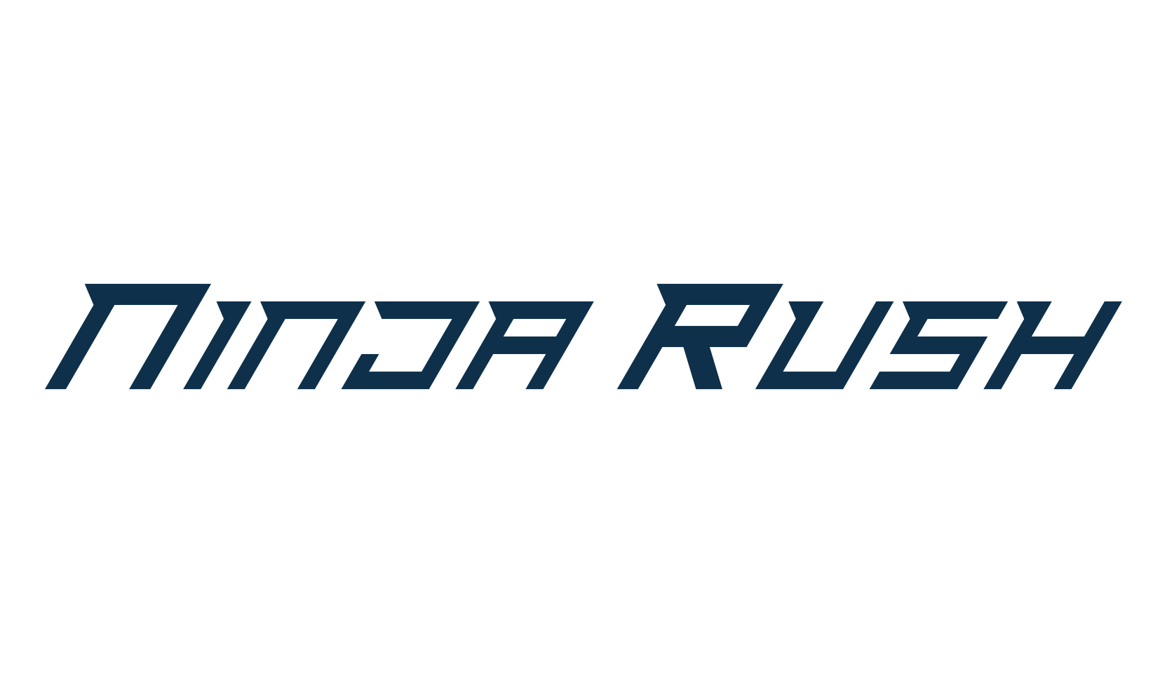 Ninja Rush, techno sci-fi font preview