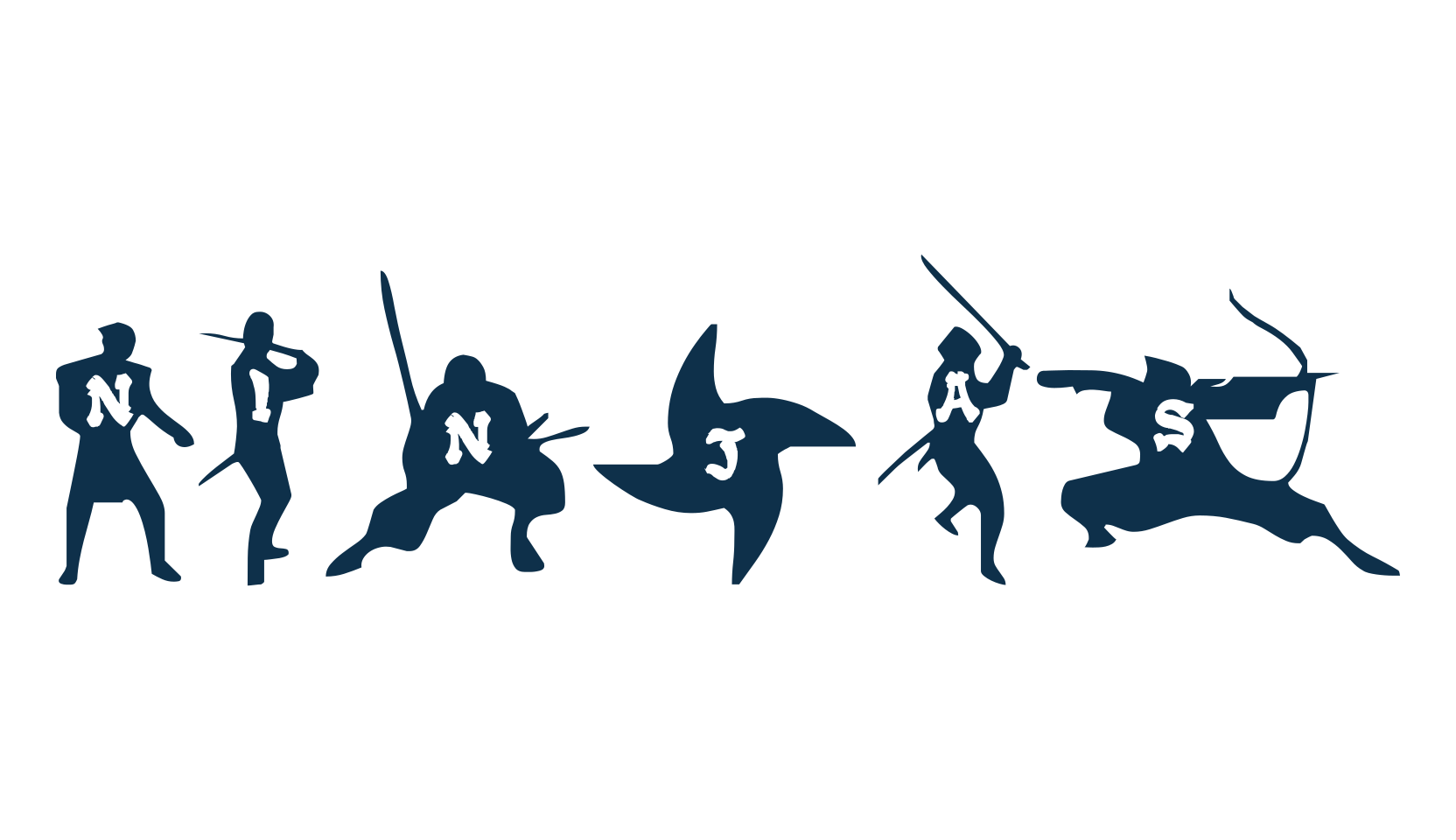Ninjas, fancy decorative font preview