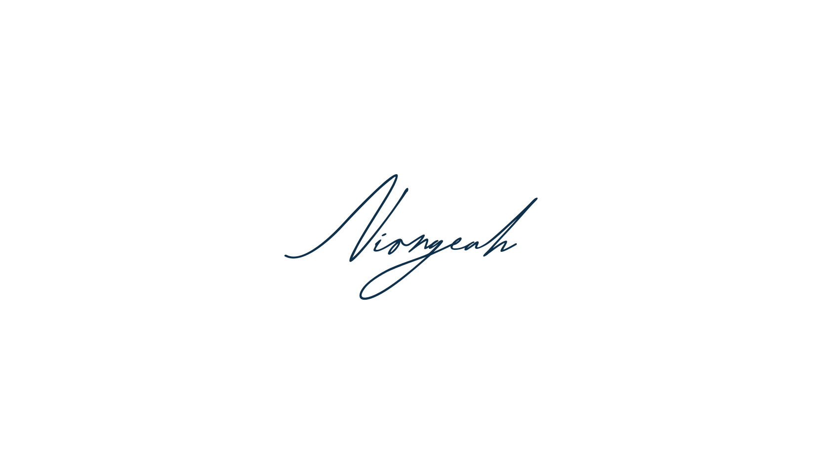 Niongeah, script handwritten fancy decorative calligraphy font preview