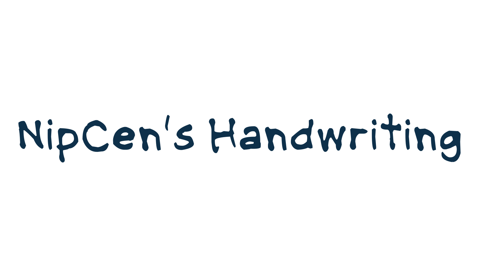 NipCen's Handwriting, script handwritten fancy decorative calligraphy font preview