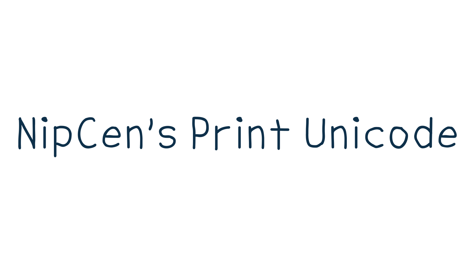 NipCen's Print Unicode, handwriting font preview
