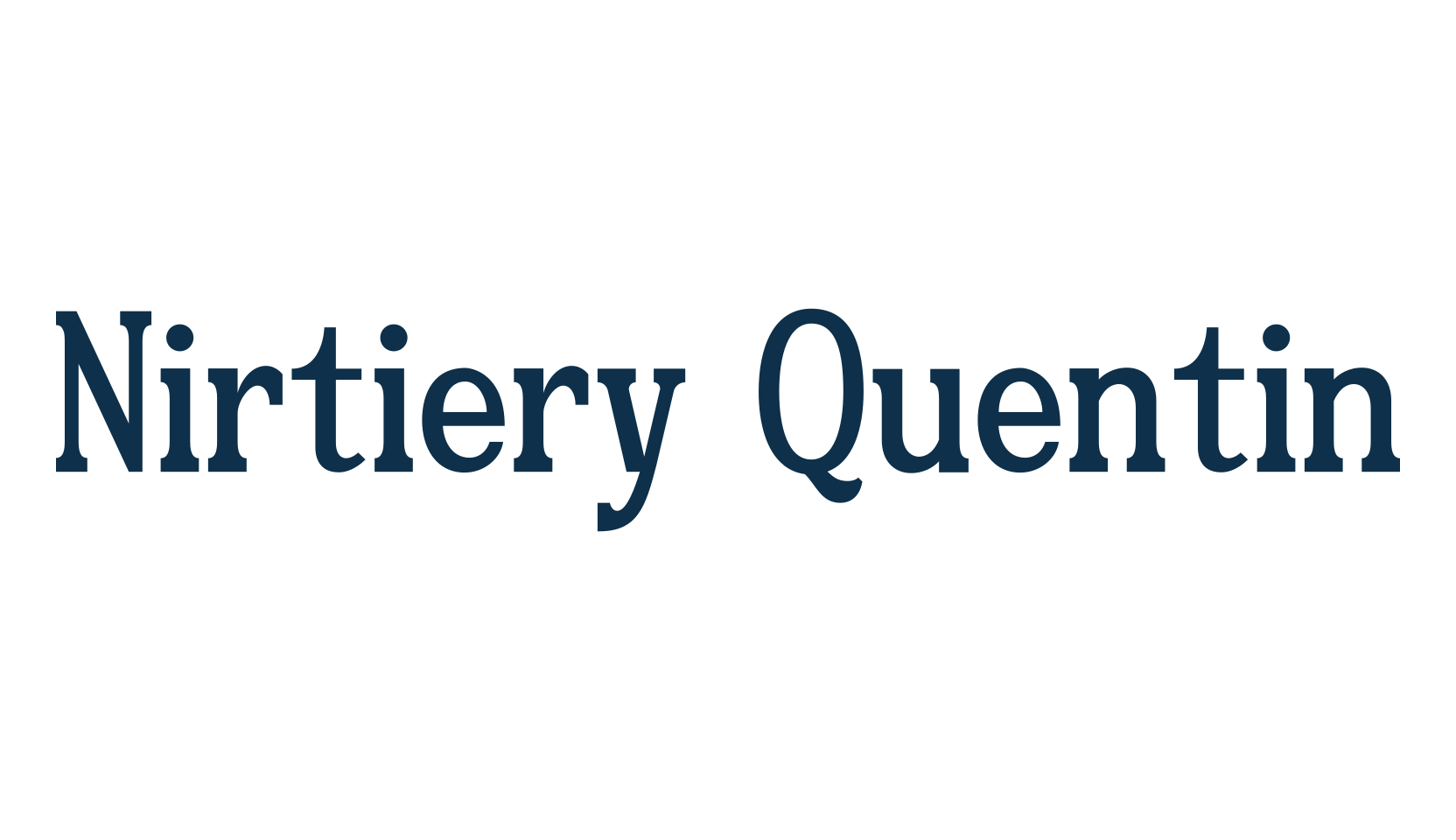 Nirtiery Quentin, serif font preview