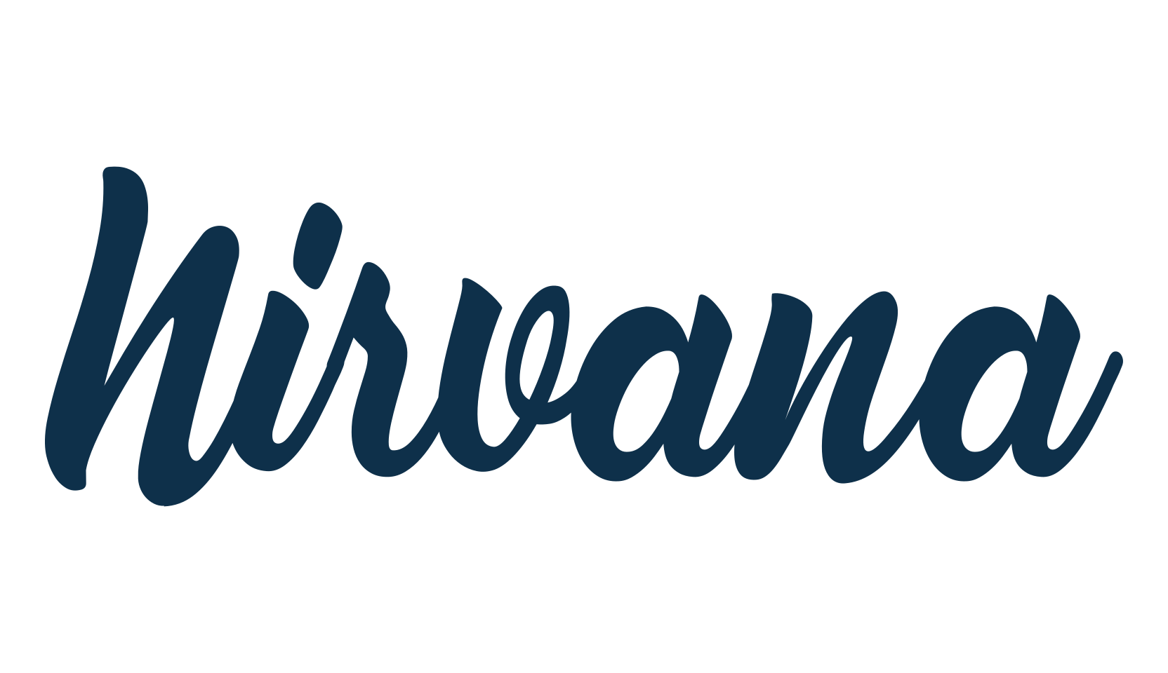 Nirvana, brush font preview