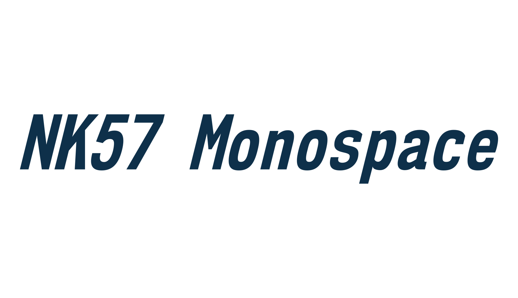 NK57 Monospace, basic fixed width font preview