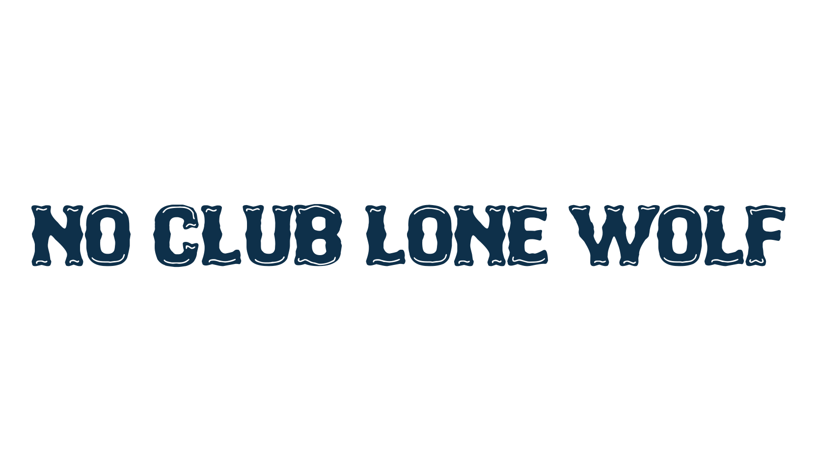 No Club Lone Wolf, western font preview