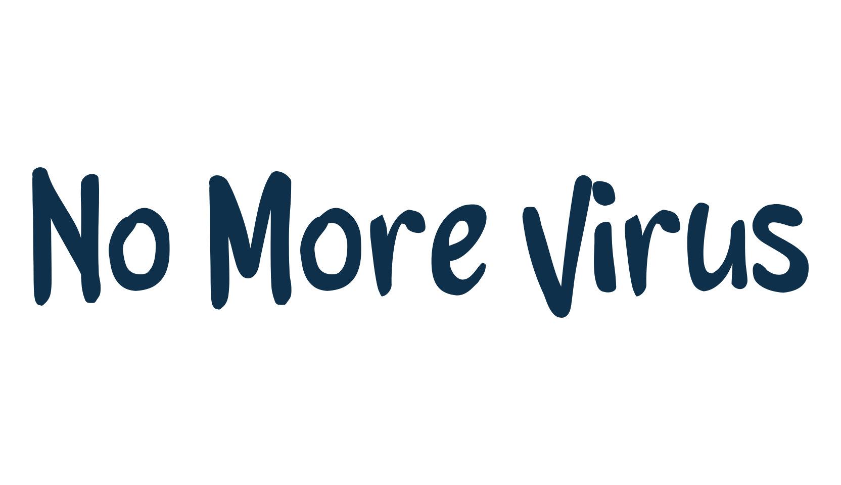 No More Virus, handwriting font preview