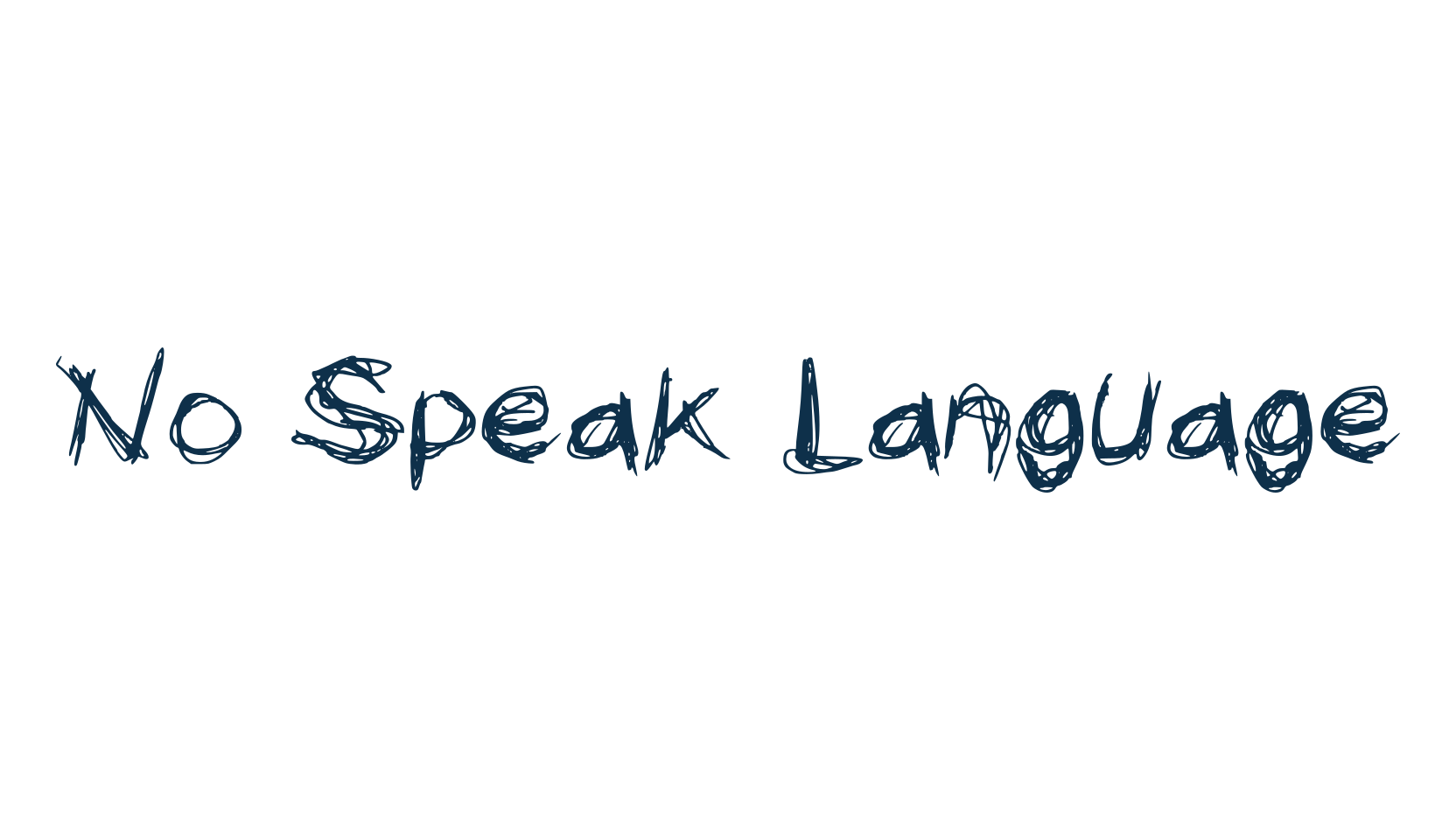 No Speak Language, script trash fancy decorative calligraphy font preview