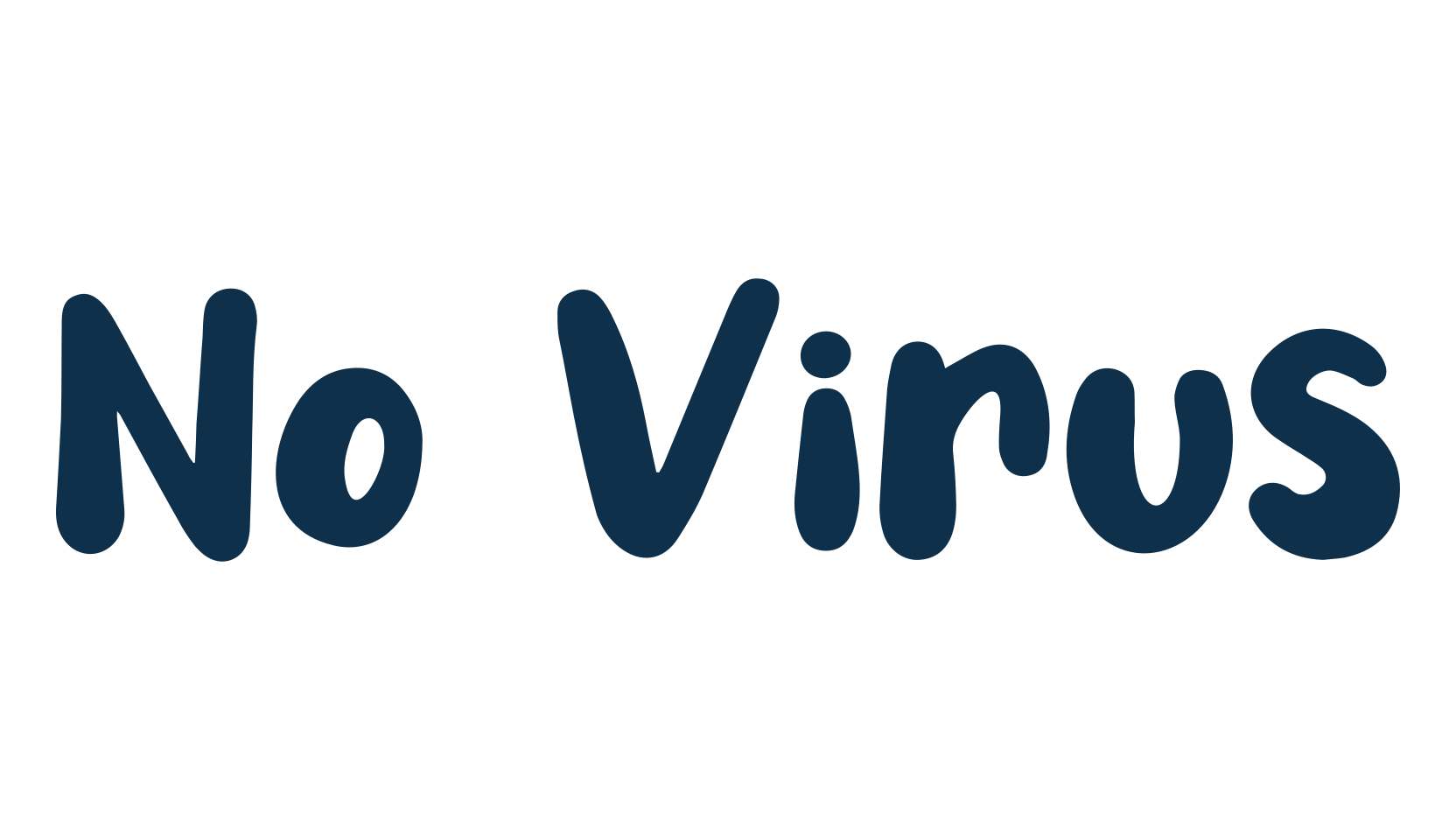 No Virus, cartoon font preview