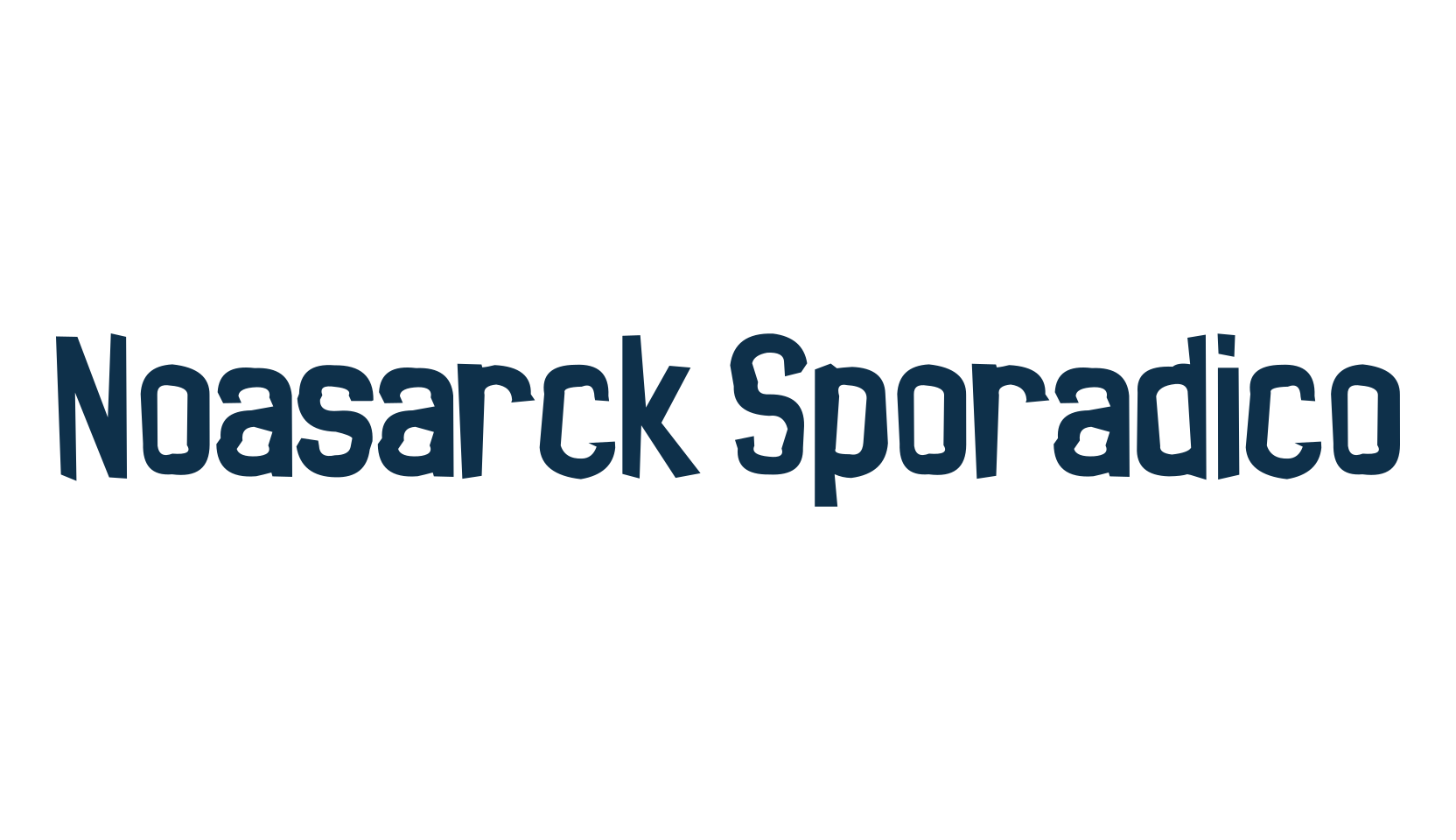 Noasarck Sporadico, cartoon font preview
