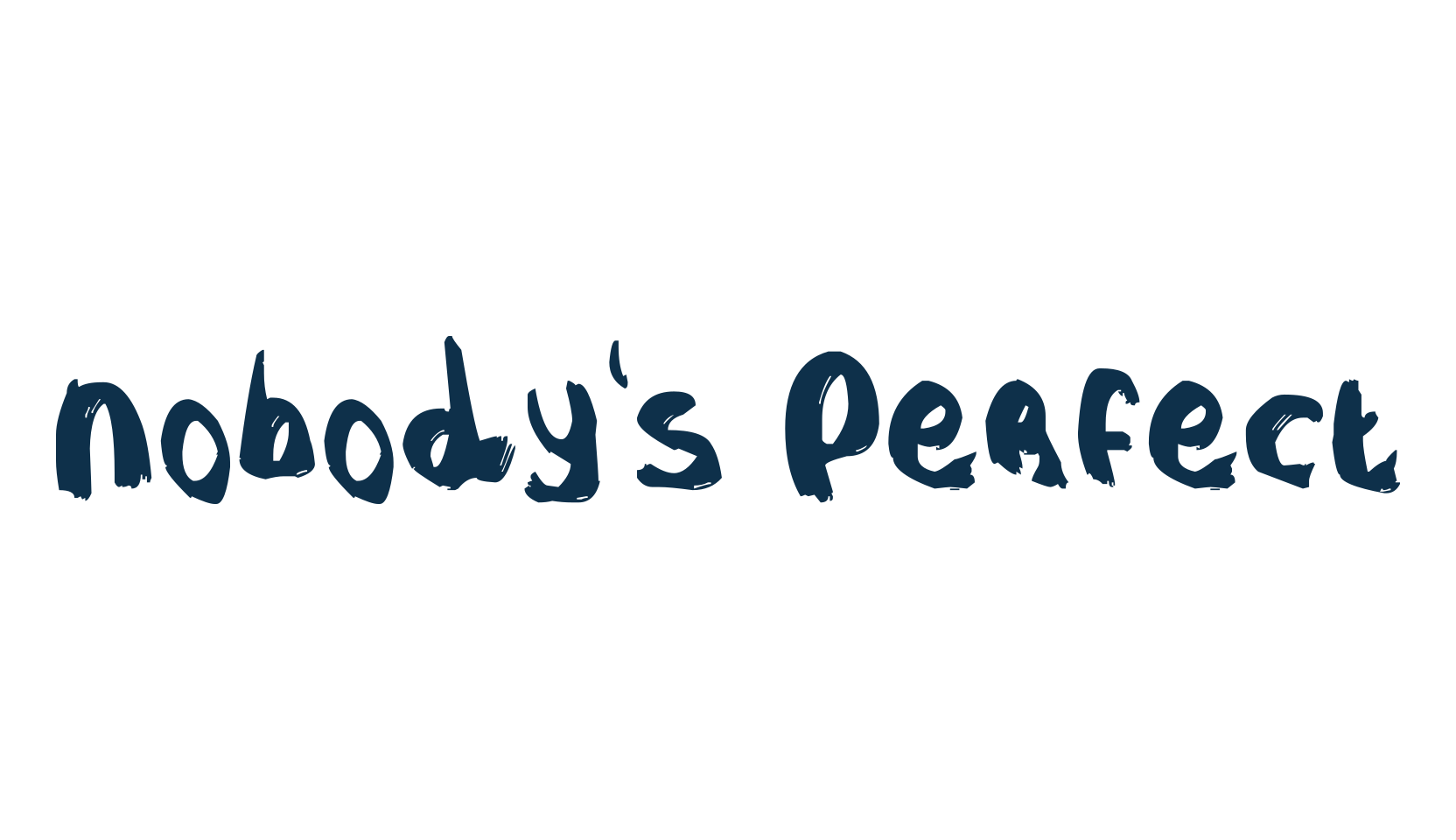 Nobody's Perfect, script brush fancy decorative calligraphy font preview