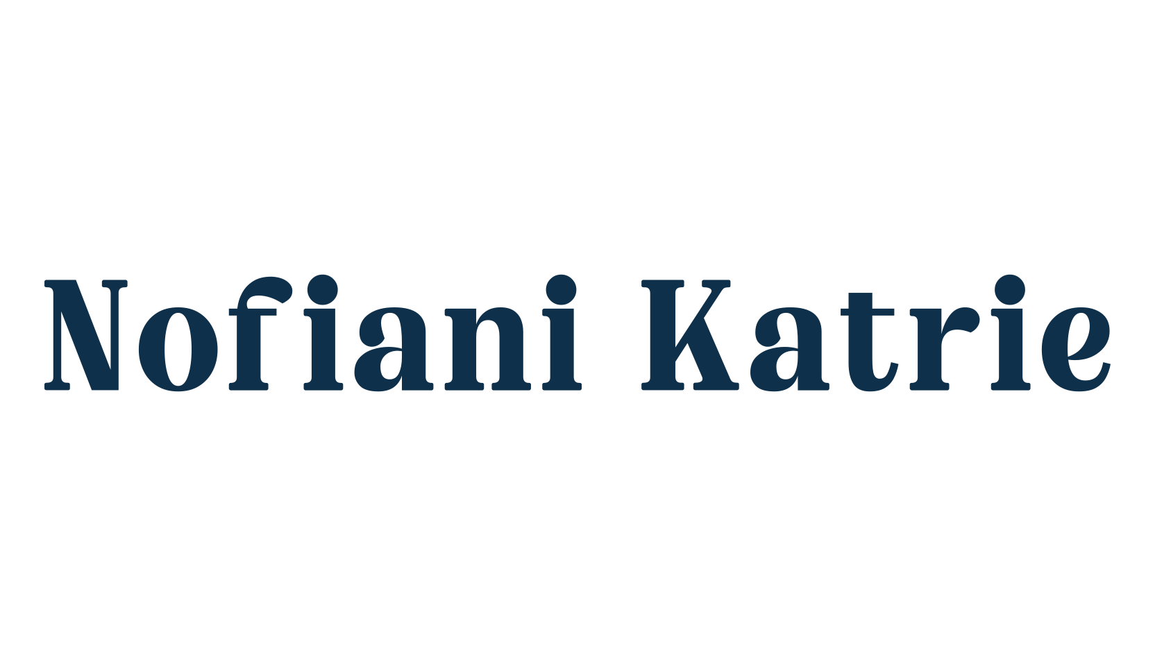 Nofiani Katrie, serif font preview