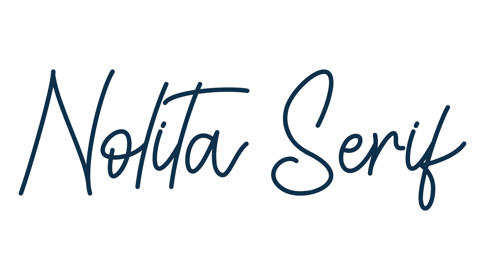 Nolita Serif, basic serif font preview