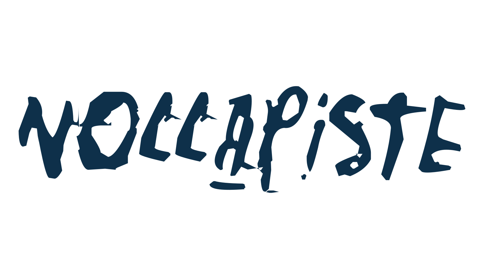 Nollapiste, script trash fancy decorative calligraphy font preview