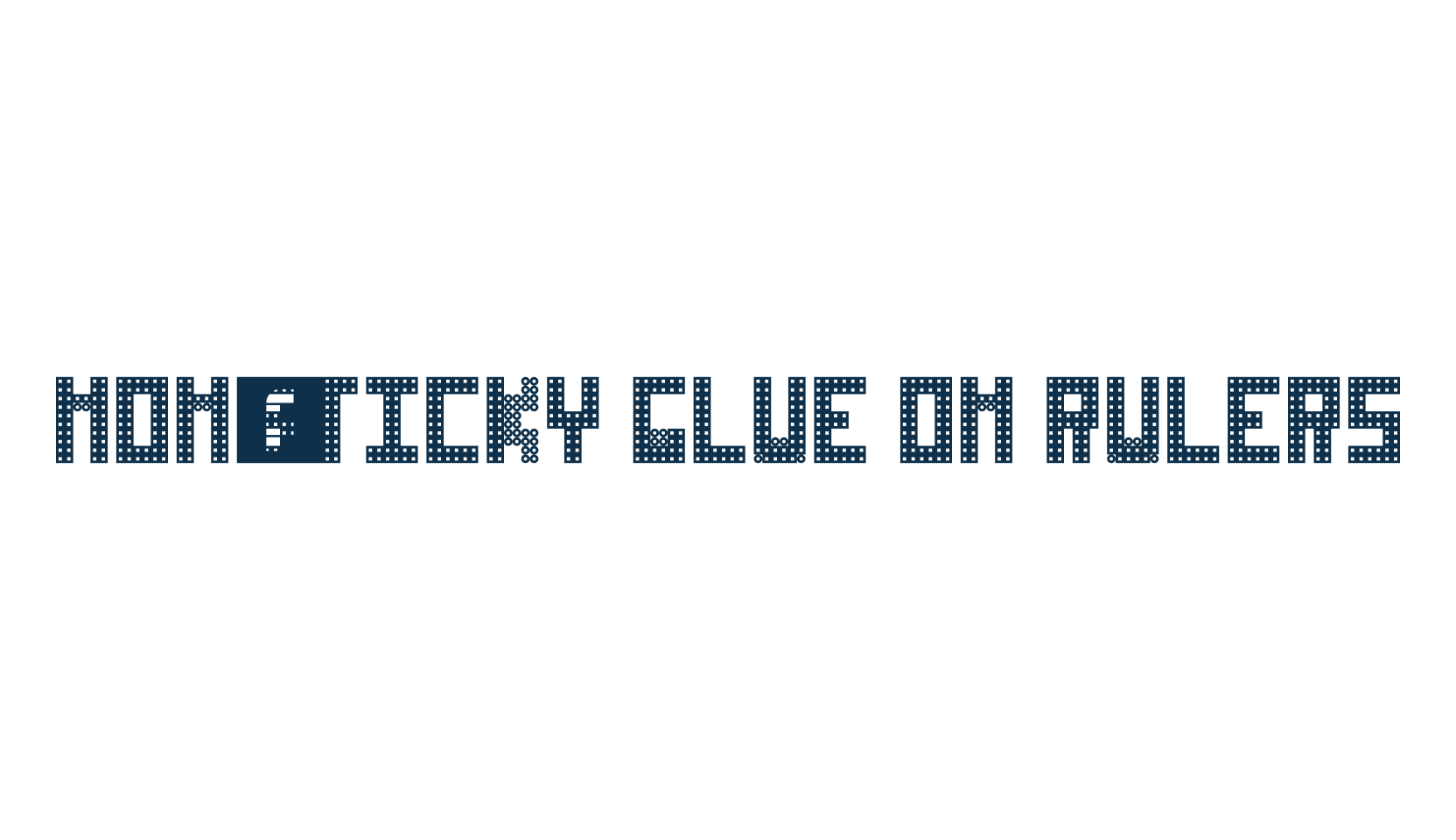 Non-Sticky Glue on Rulers, fancy decorative font preview