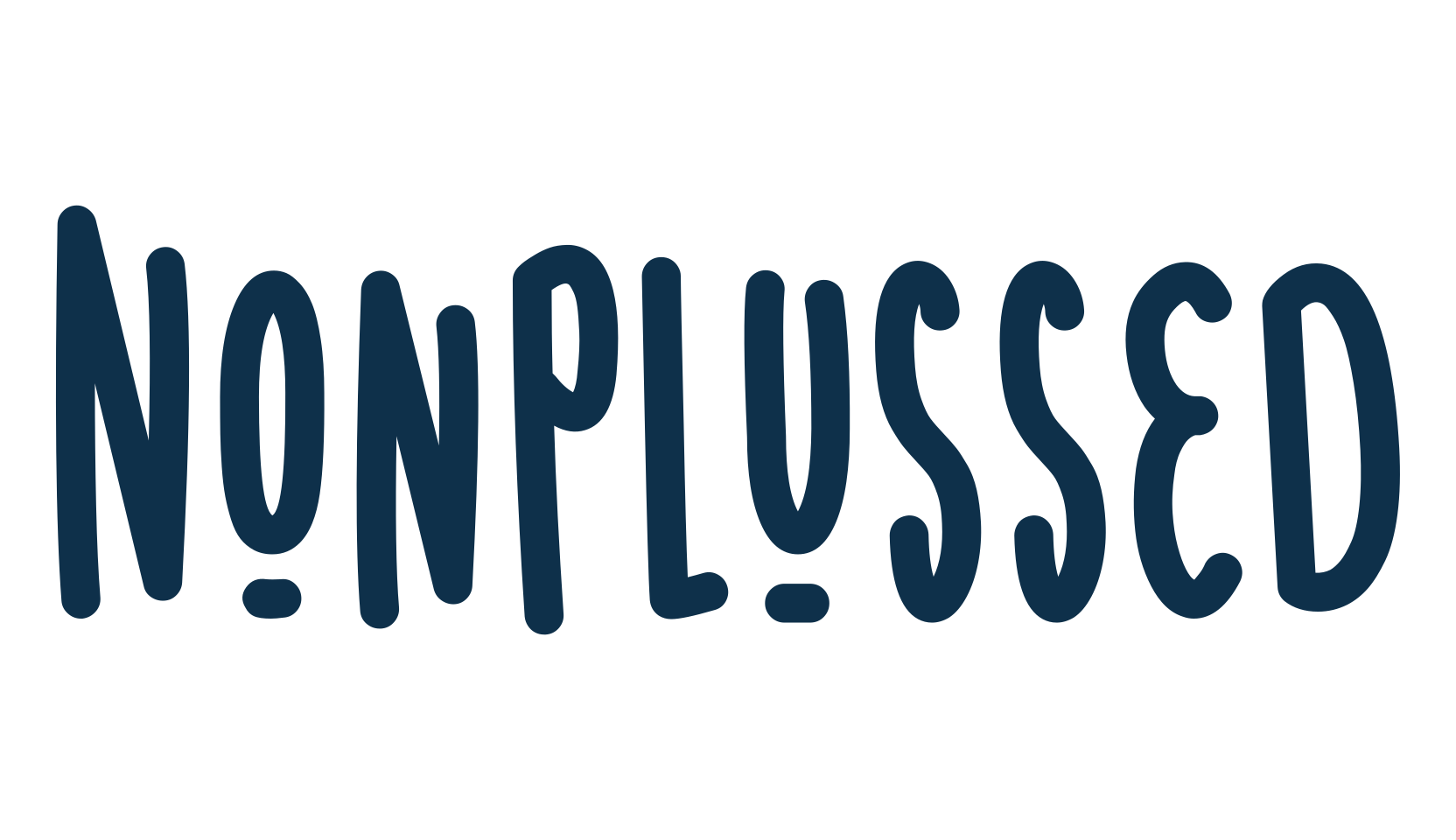 Nonplussed, handwriting font preview