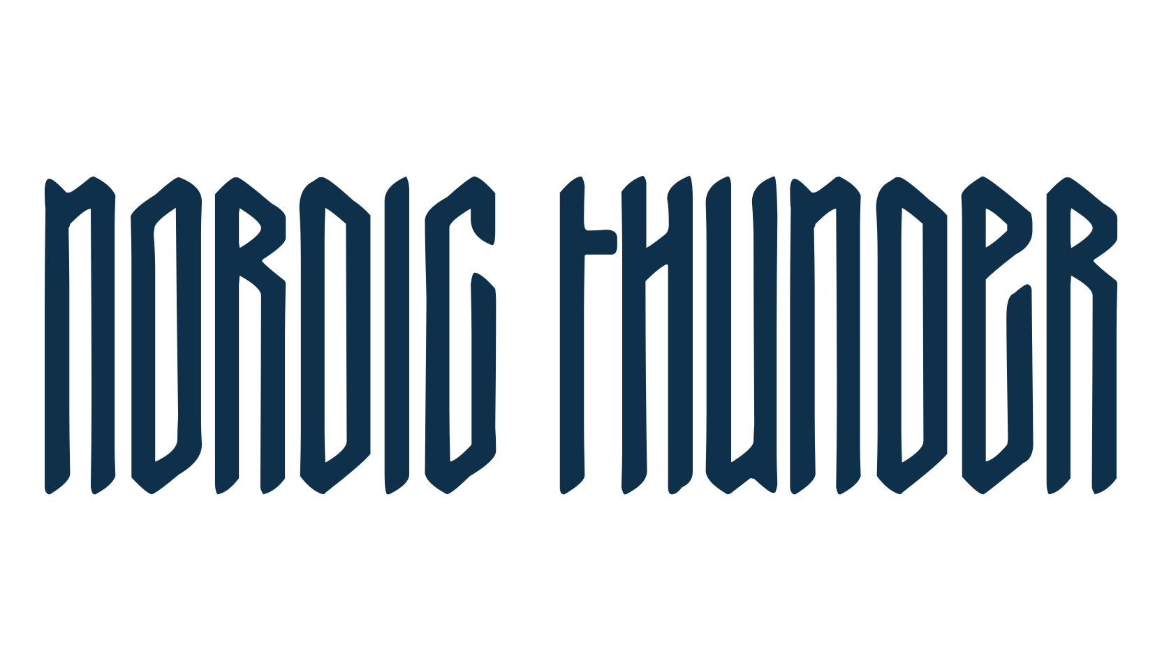 Nordic Thunder, modern font preview