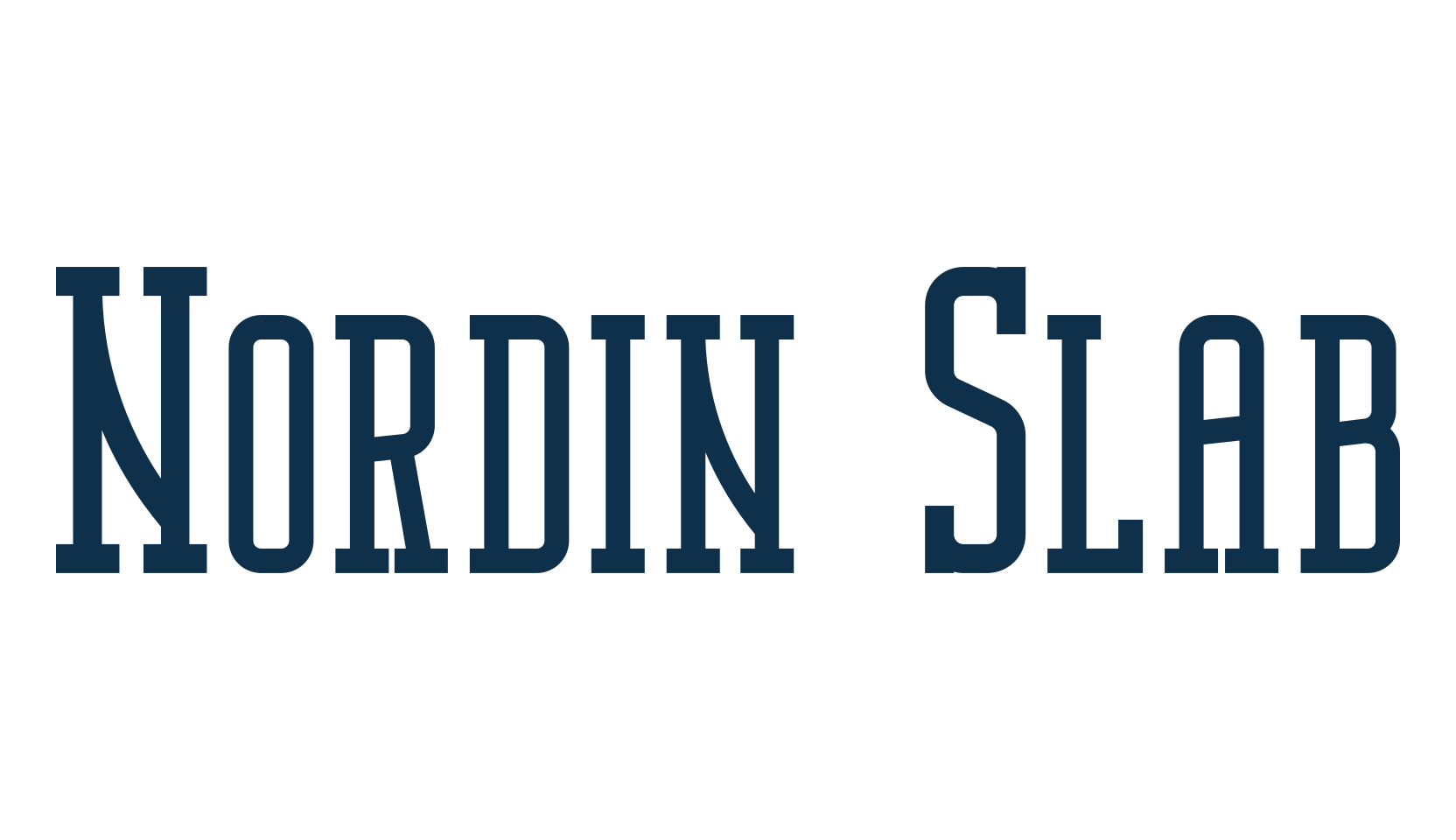 Nordin Slab, retro font preview