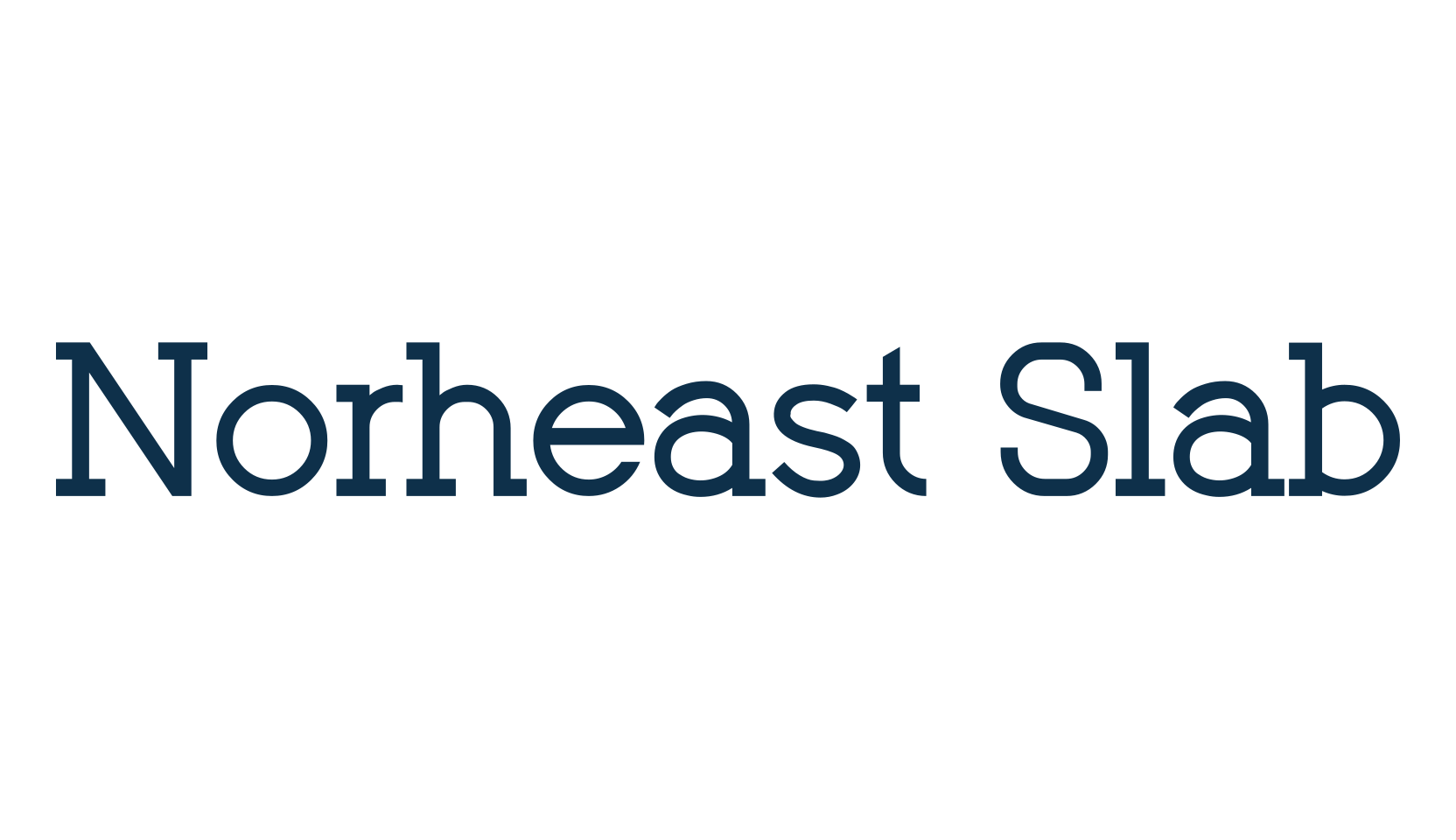 Norheast Slab, basic serif font preview