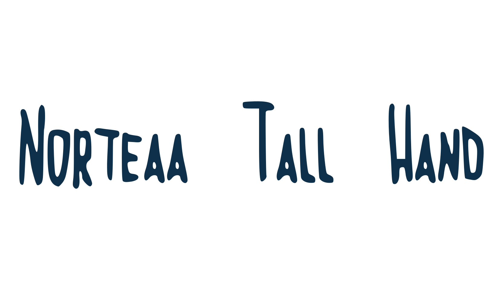 Norteaa Tall Hand, handwriting font preview