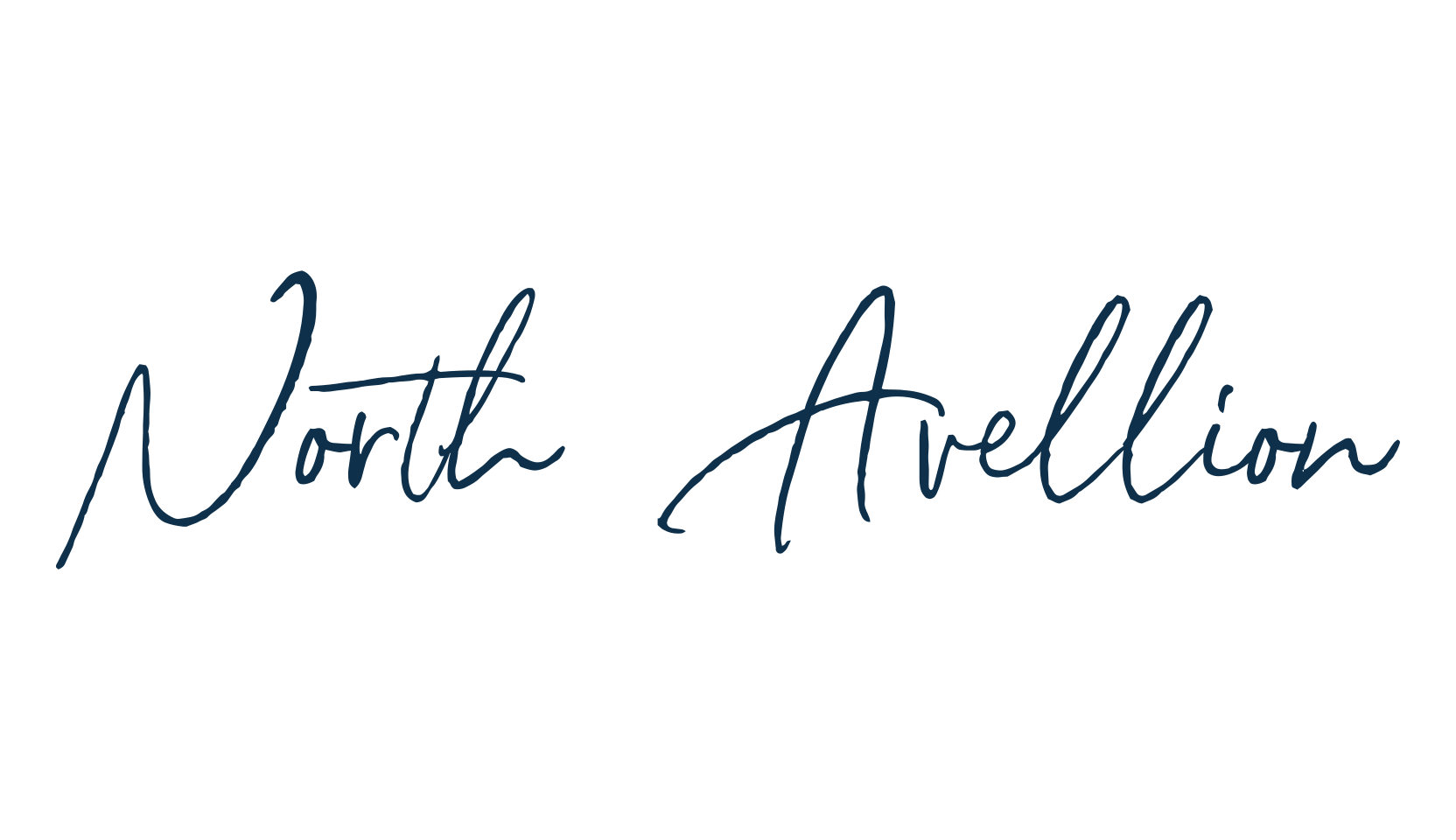 North Avellion, script handwritten fancy decorative calligraphy font preview