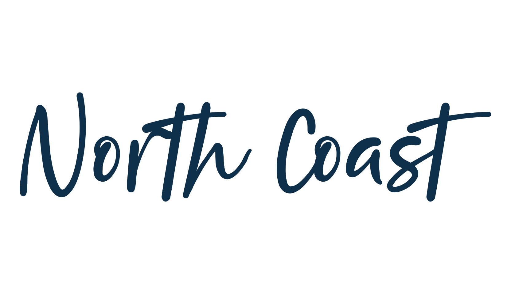 North Coast, handwriting font preview