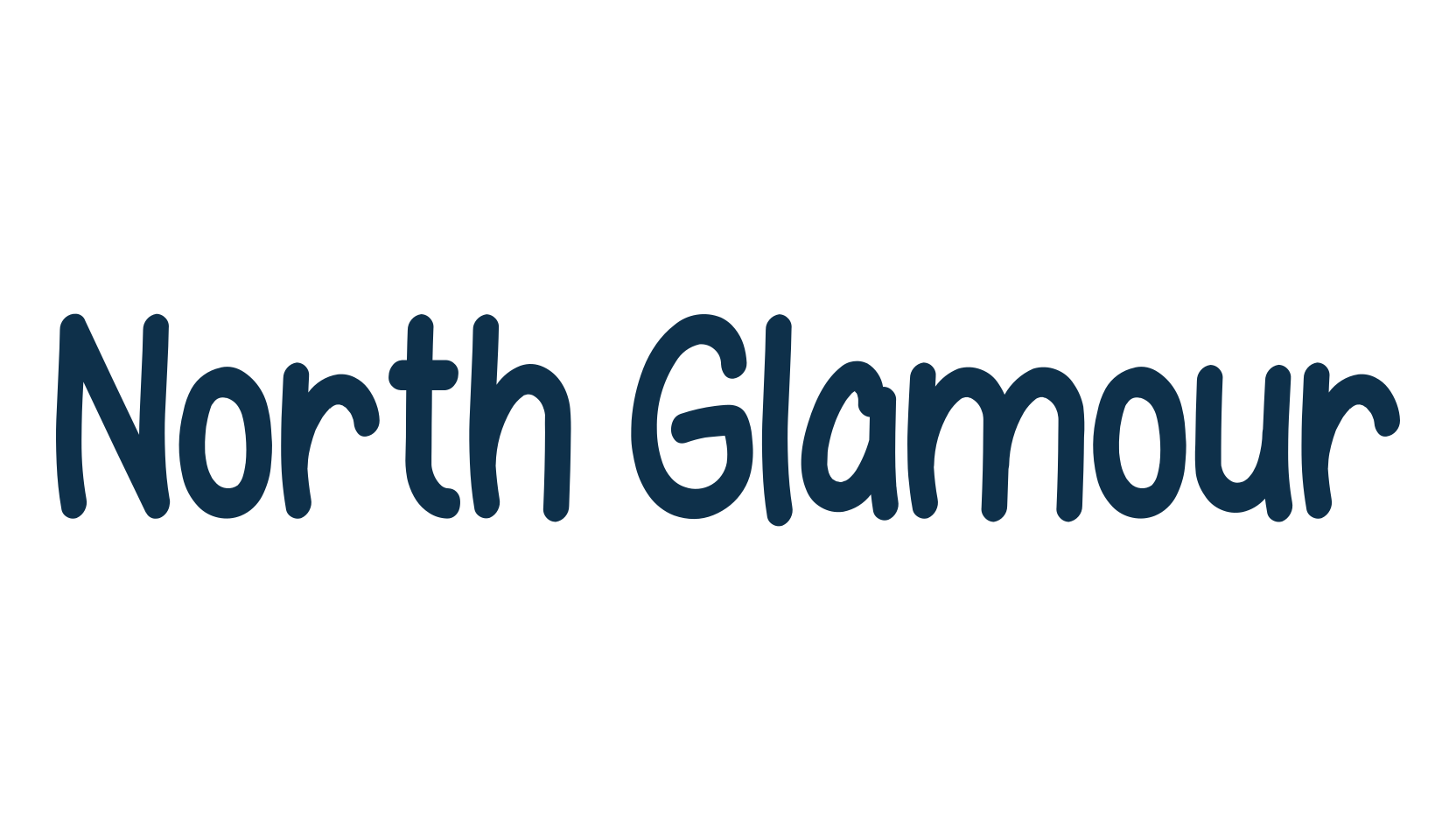 North Glamour, cartoon font preview