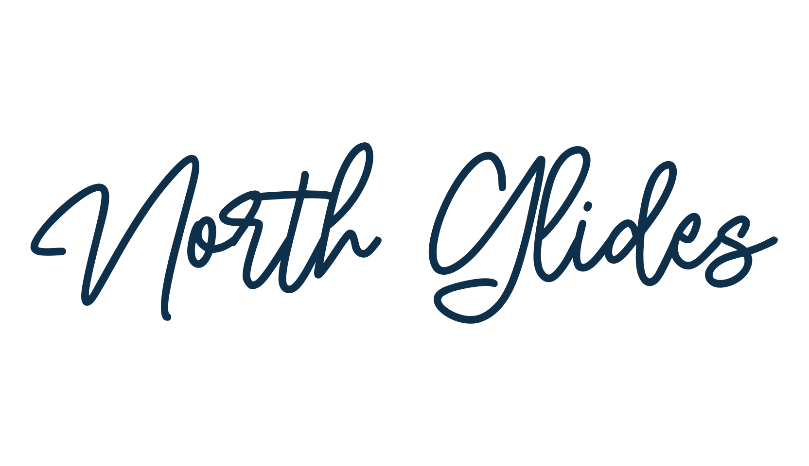 North Glides, handwriting font preview