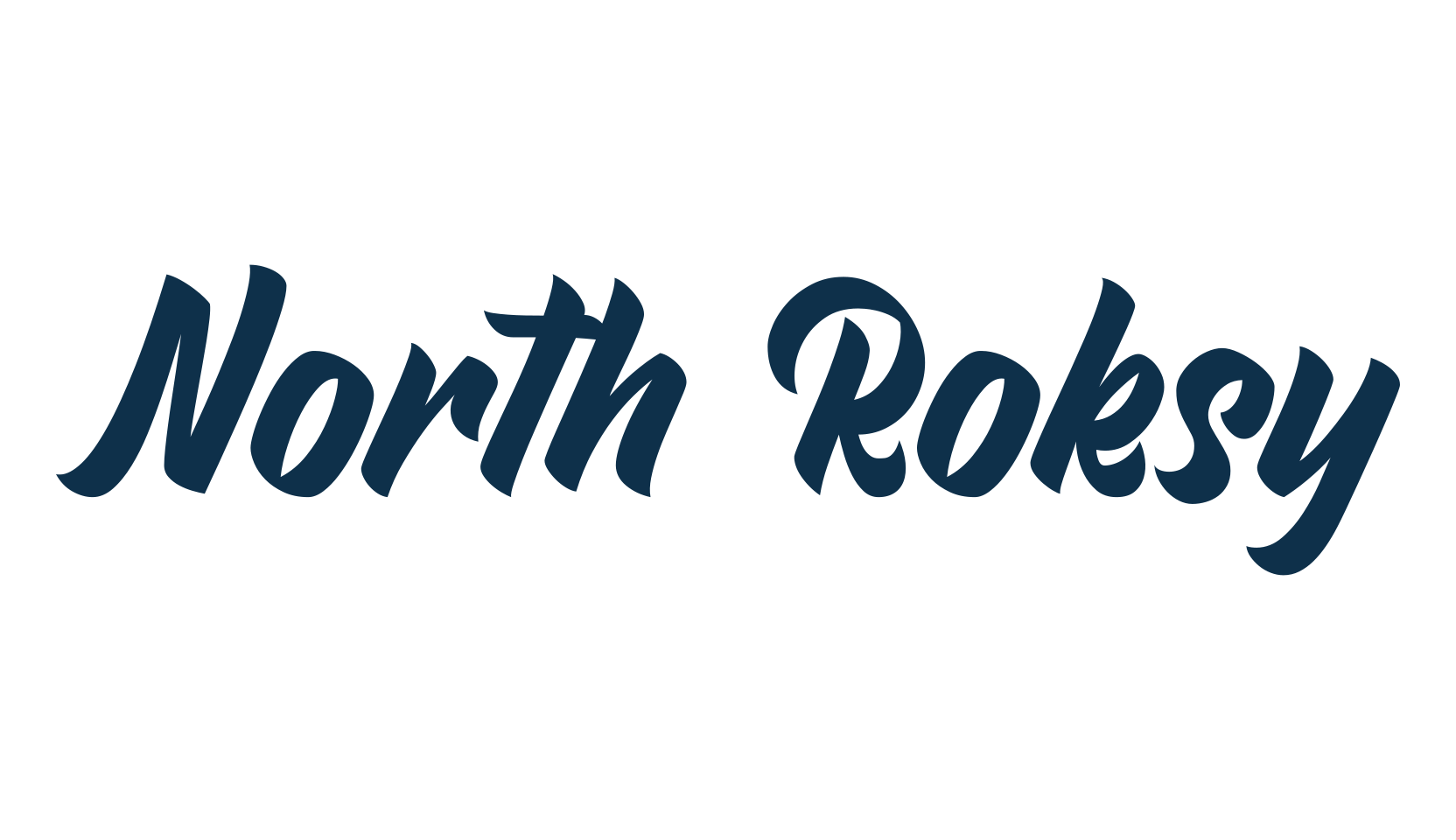 North Roksy, script brush fancy decorative calligraphy font preview