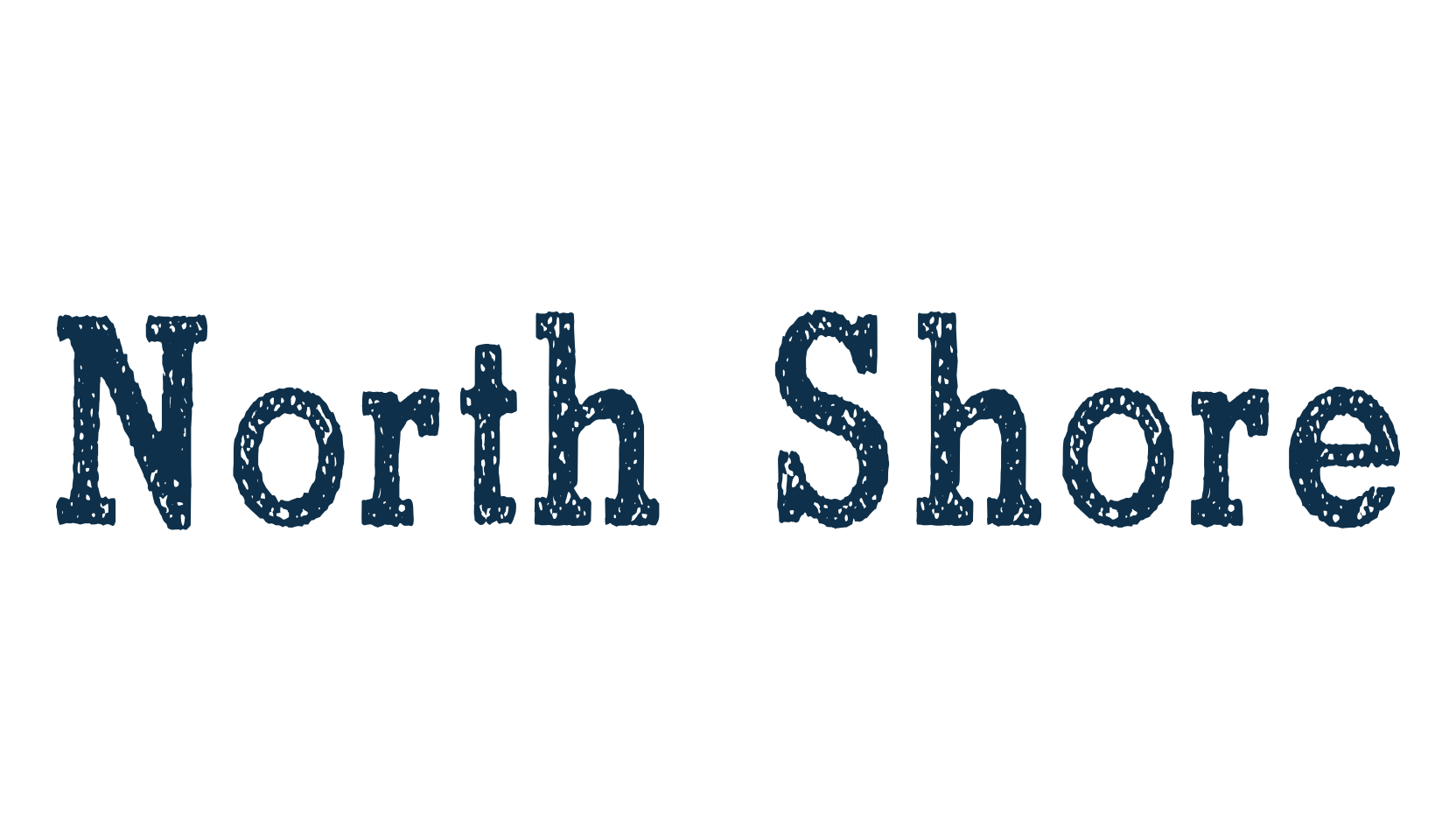 North Shore, fancy eroded decorative font preview