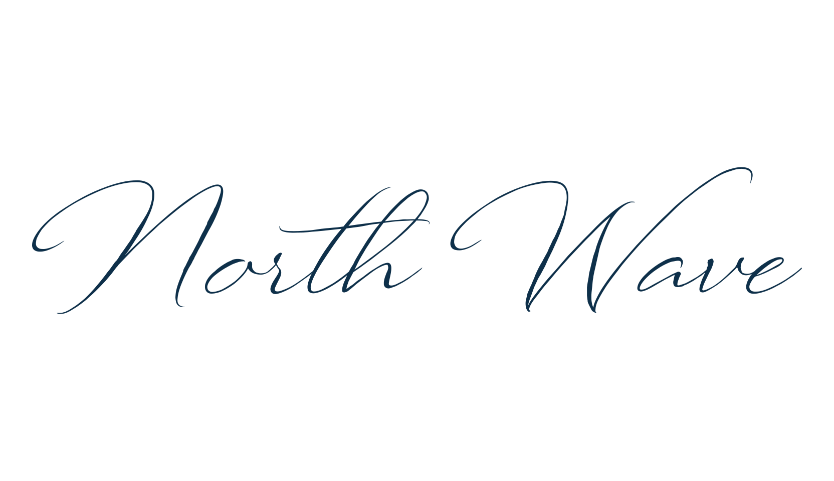 North Wave, script handwritten fancy decorative calligraphy font preview