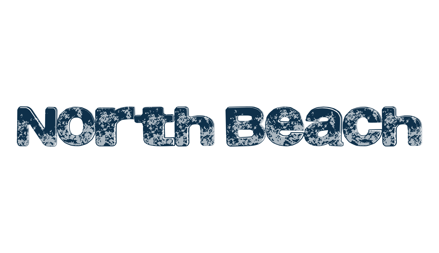 North Beach, fancy eroded decorative font preview