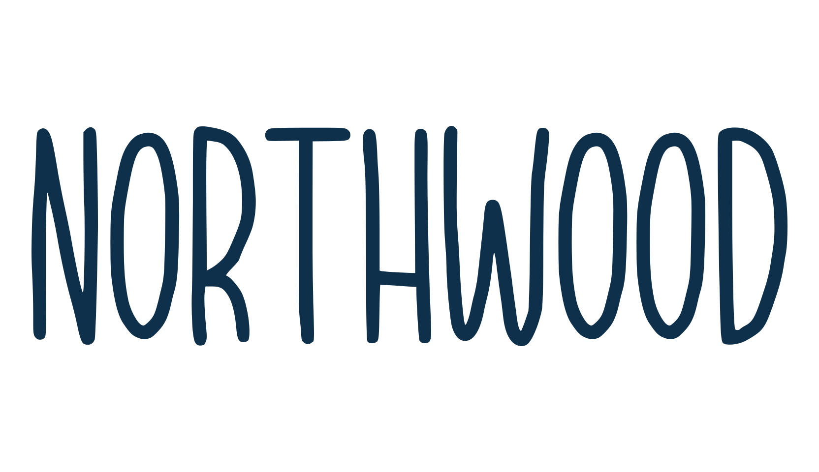 Northwood, handwriting font preview