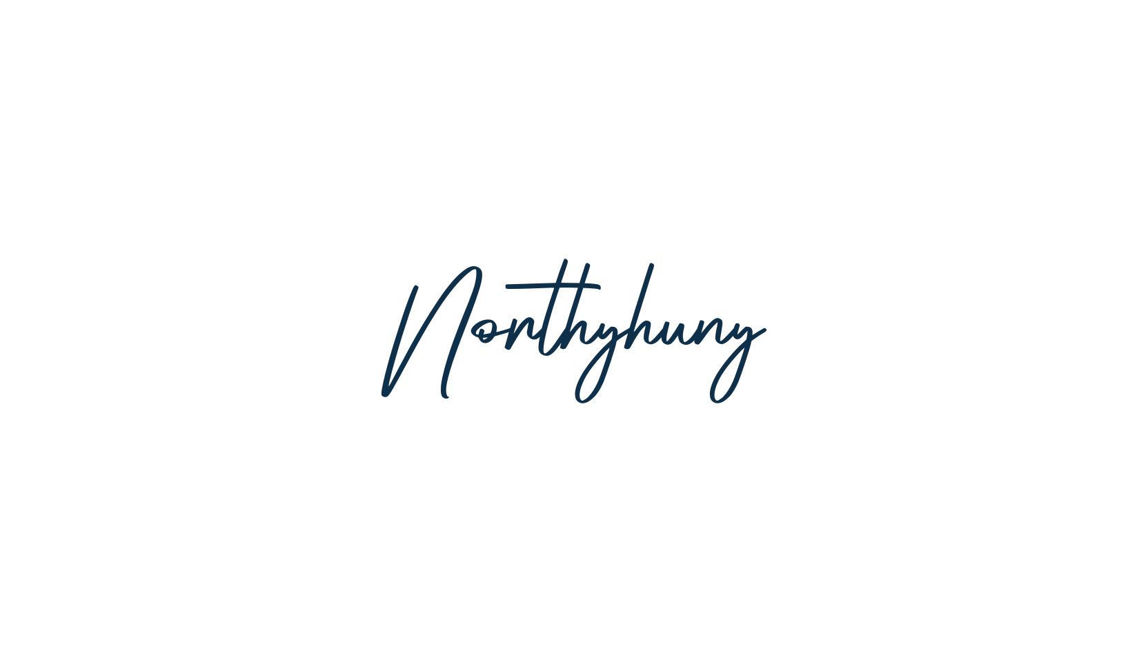 Northyhuny, handwriting font preview