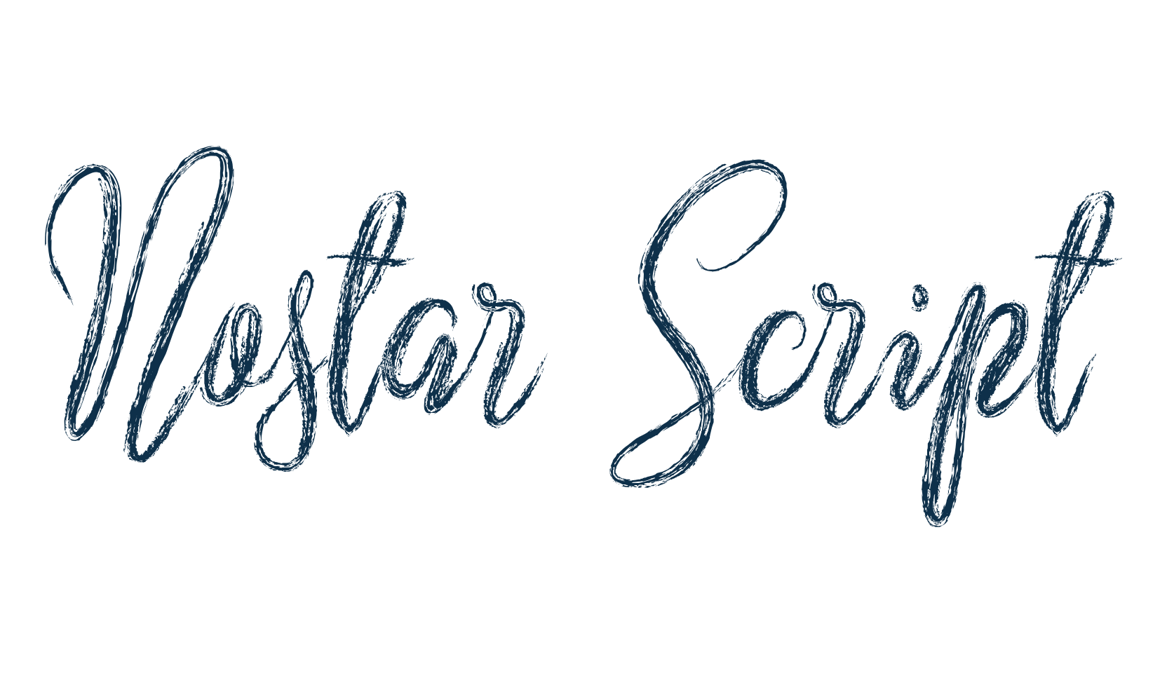 Nostar Script, brush font preview