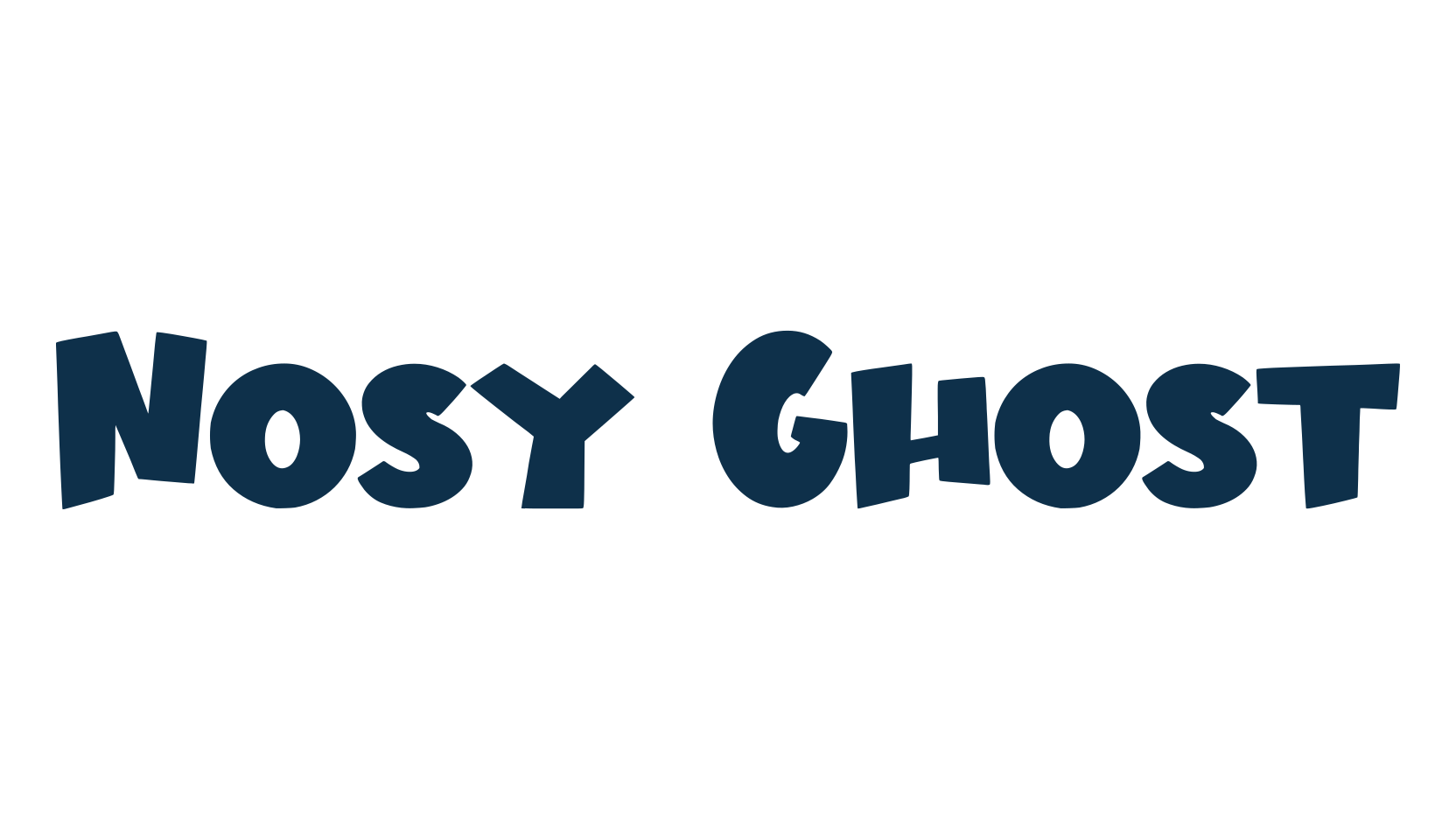 Nosy Ghost, fancy cartoon decorative font preview