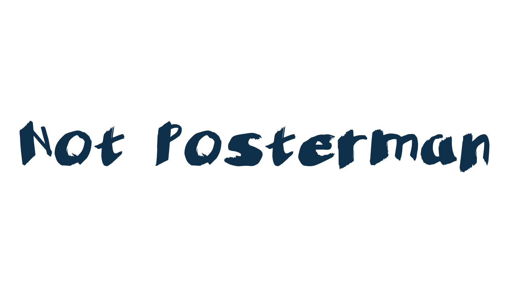 Not Posterman, script brush fancy decorative calligraphy font preview