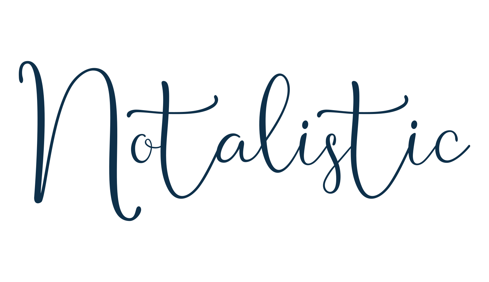 Notalistic, calligraphy font preview