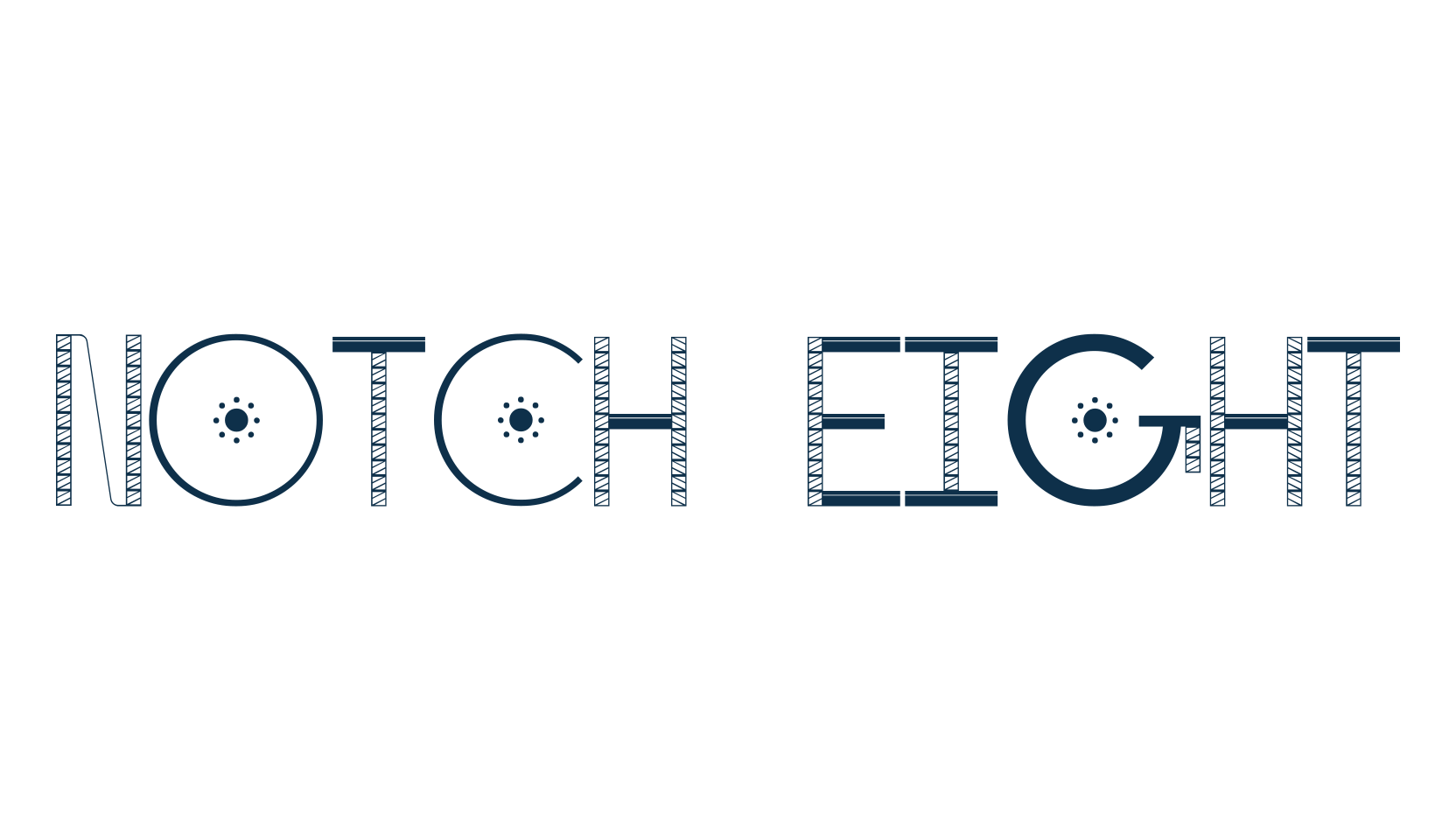 Notch Eight, fancy decorative font preview