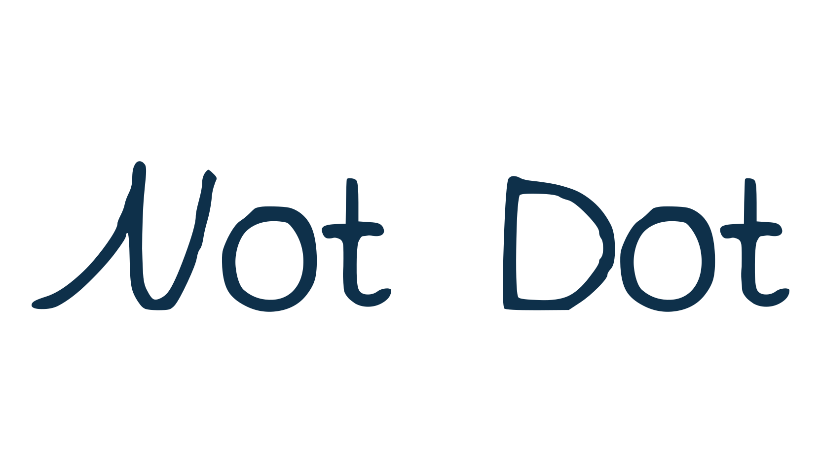 Not Dot, script handwritten fancy decorative calligraphy font preview