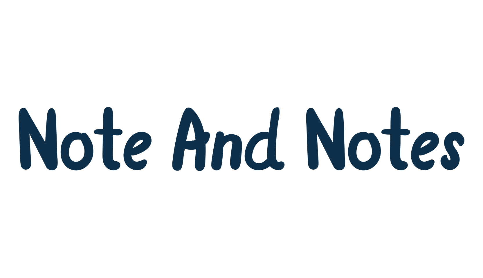 Note And Notes, brush font preview