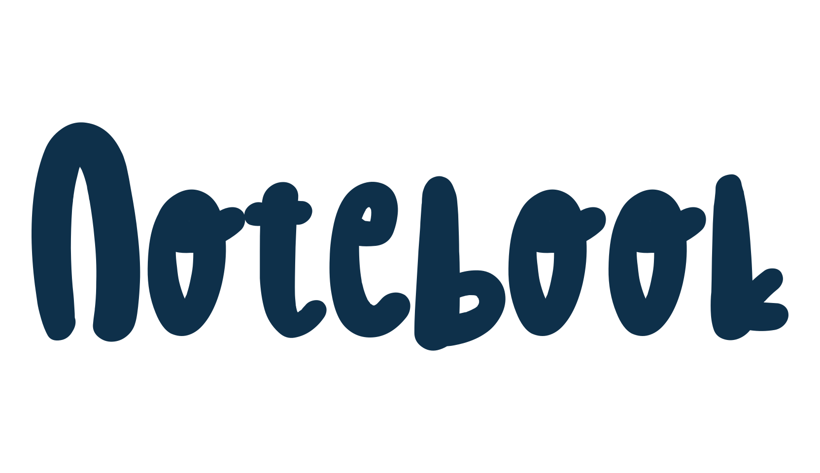 Notebook, handwriting font preview