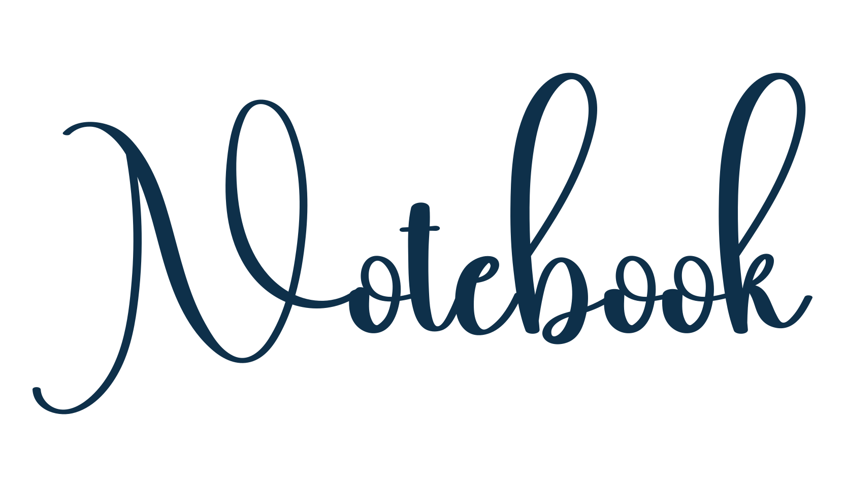 Notebook (notebook-4), fancy decorative font preview