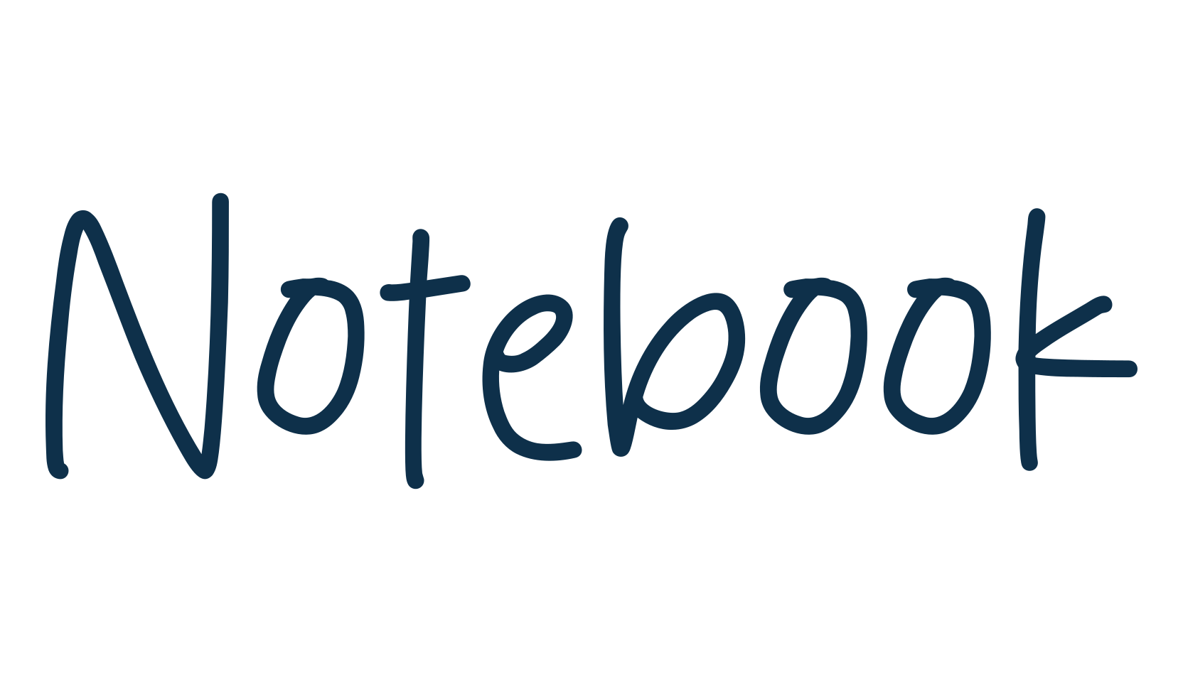 Notebook (notebook-6), handwriting font preview
