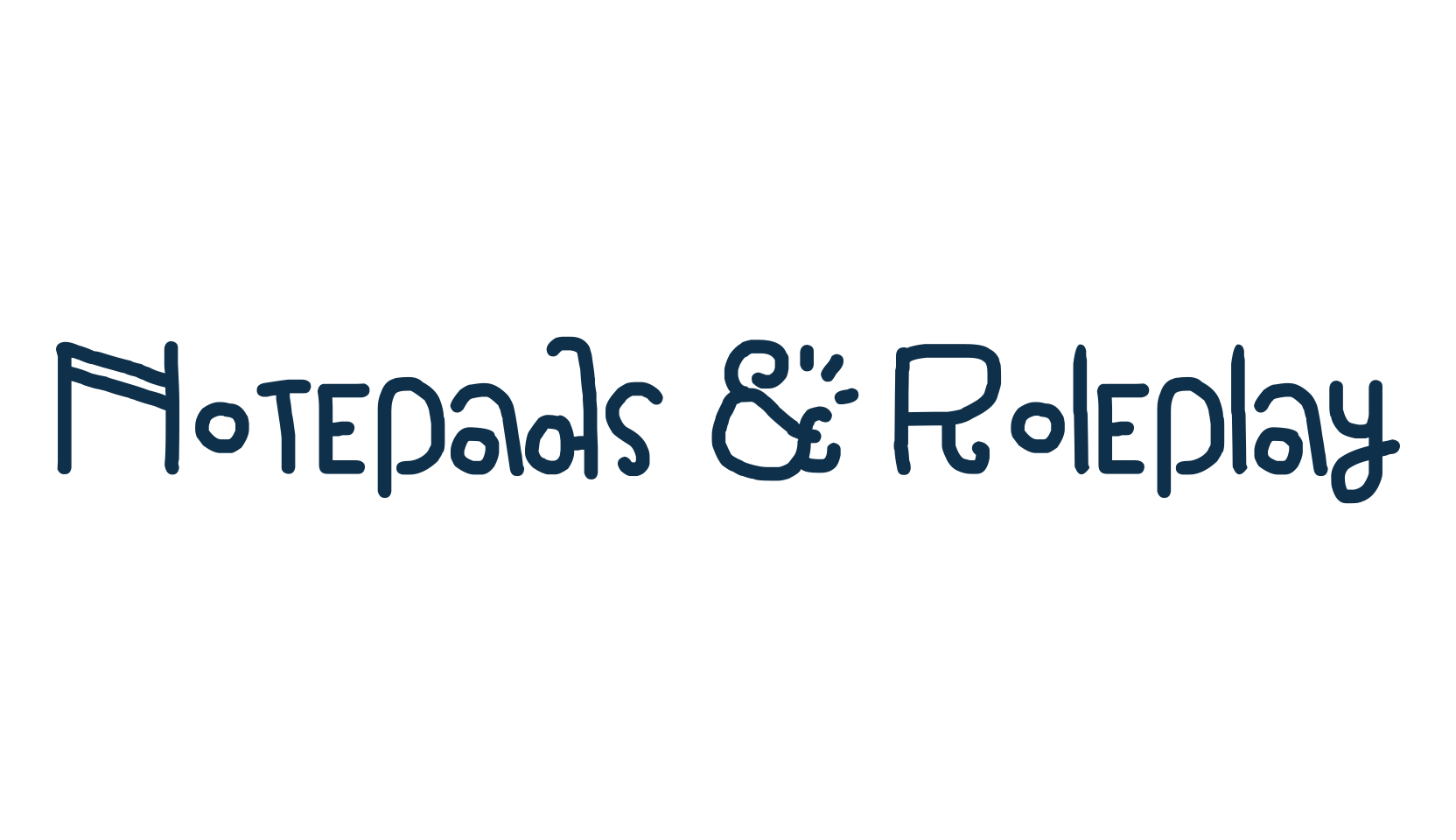 Notepads & Roleplay, fancy decorative font preview