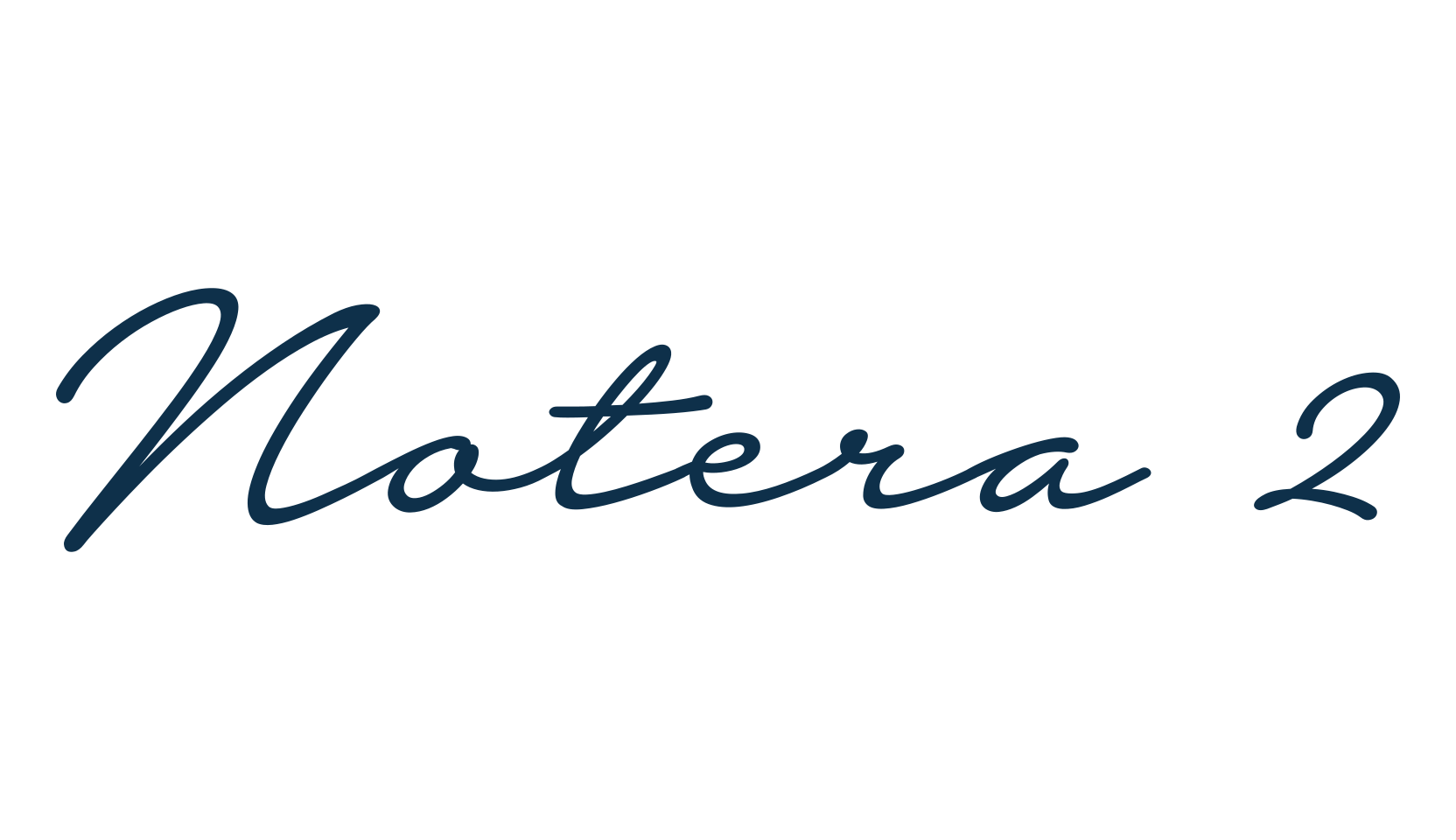 Notera 2, handwriting font preview