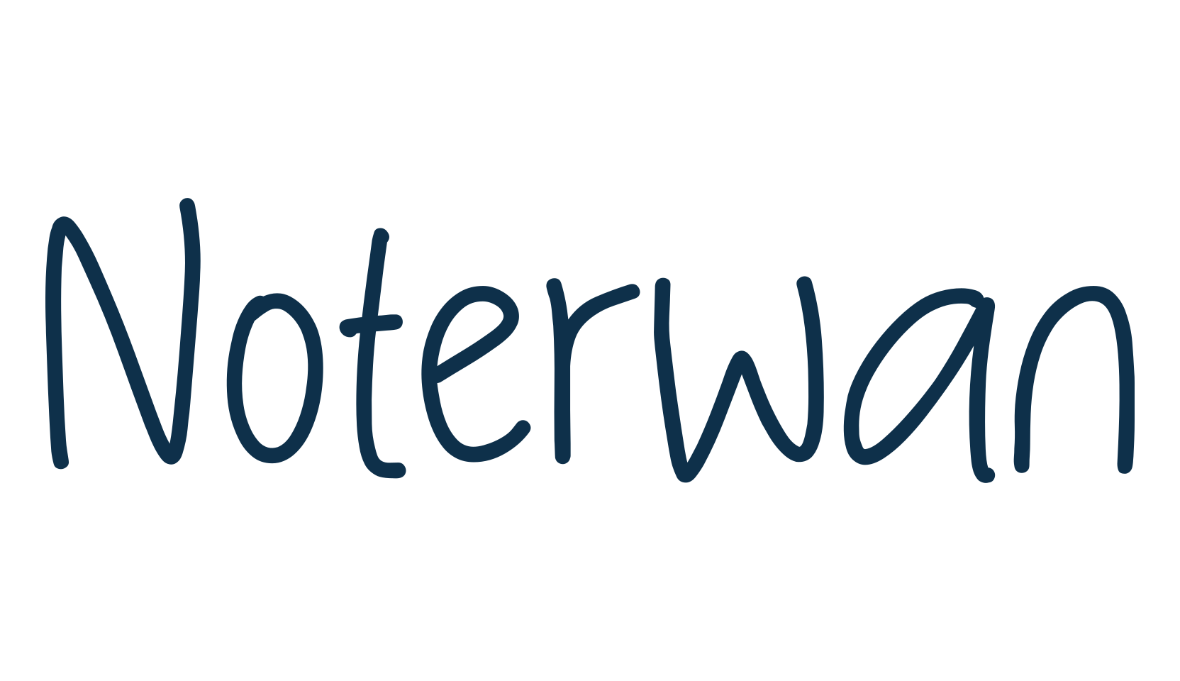 Noterwan, handwriting font preview