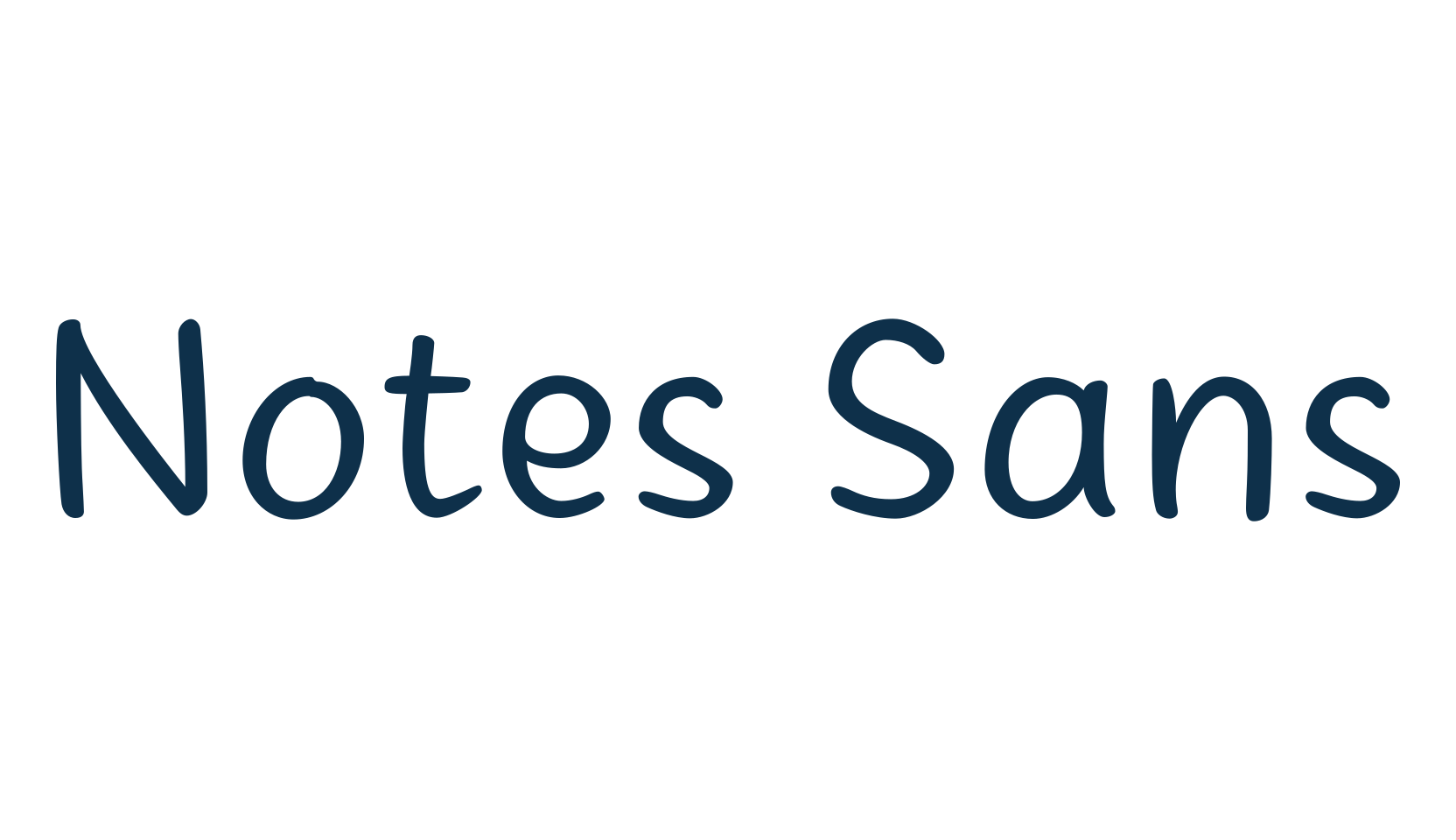 Notes Sans, handwriting font preview
